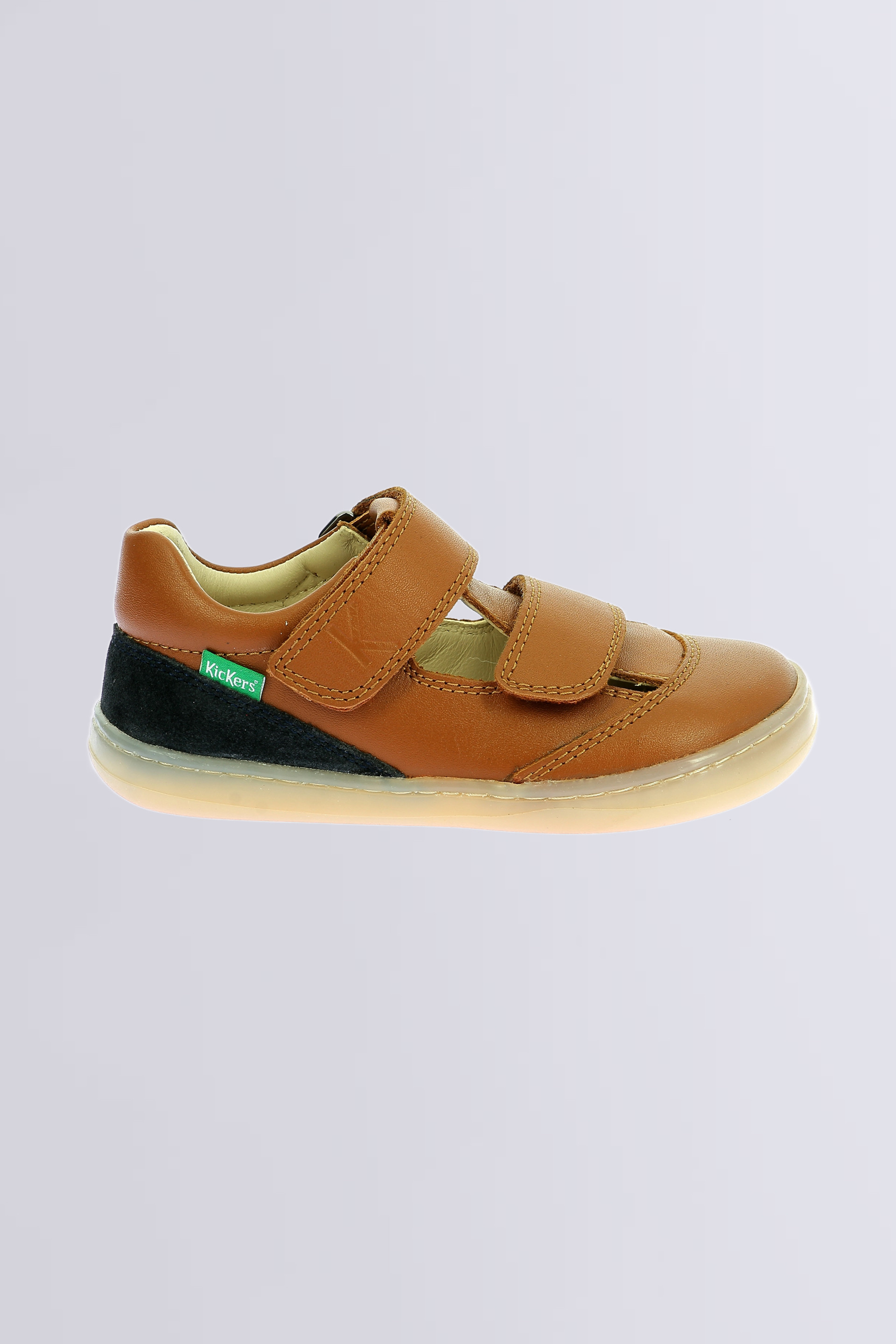 Kickbloom - Baskets camel et marine pour garçon de la marque Kickers  - Kids & Co © Officiel