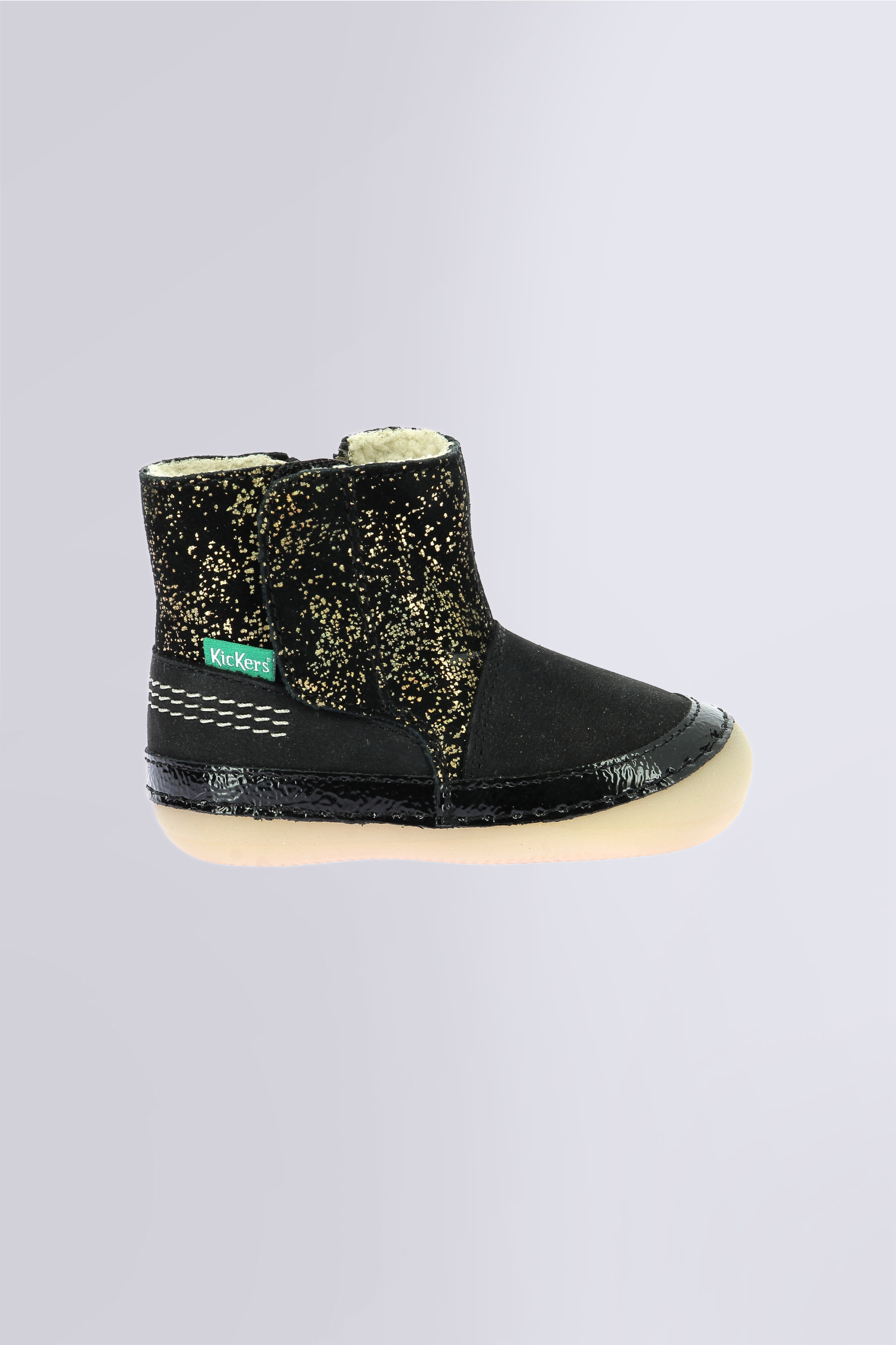 Sokifaune - Bottines noir et or pour fille de la marque Kickers  - Kids & Co © Officiel