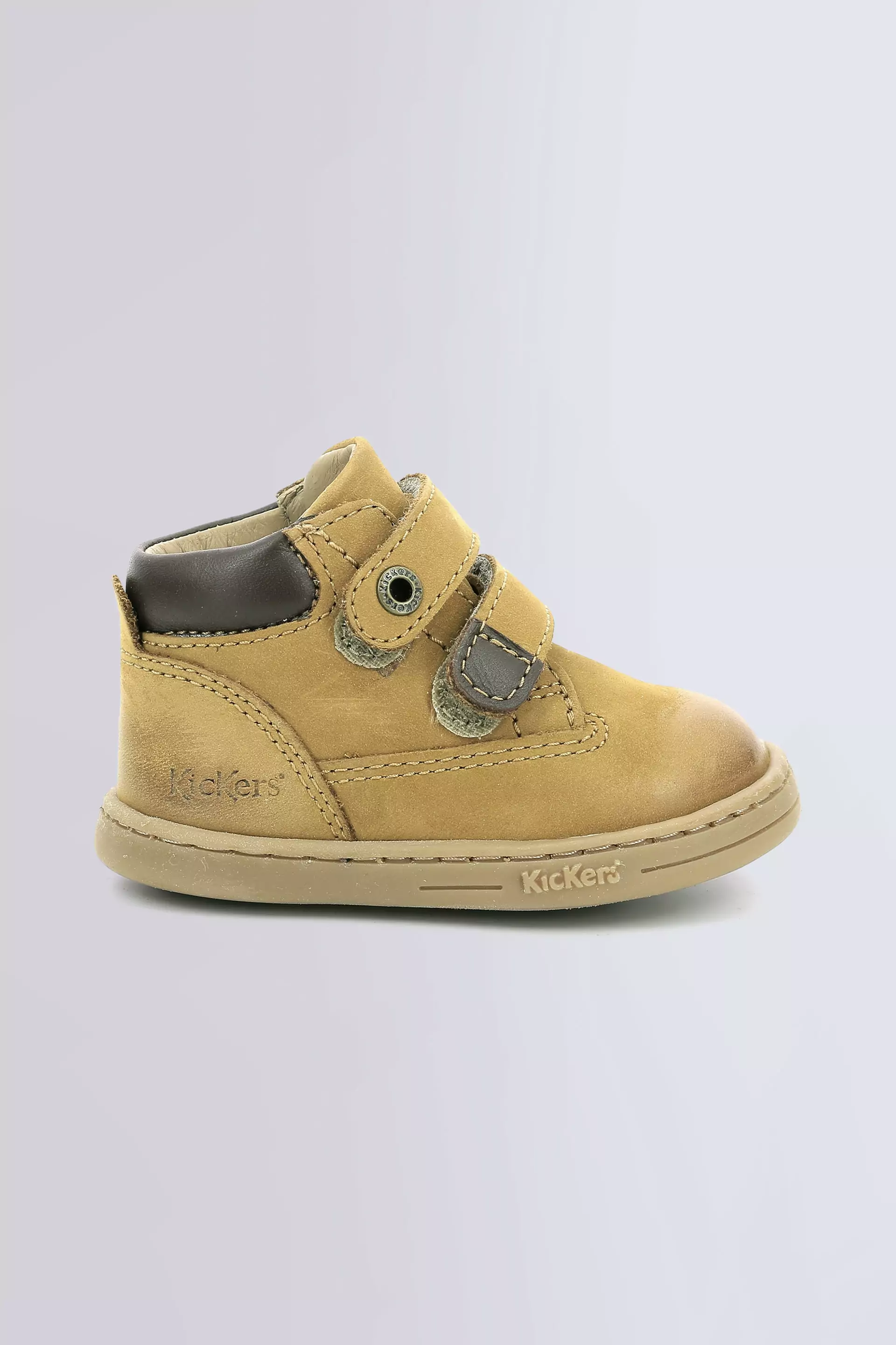 Tackeasy - Bottillons camel et marron pour fille et garçon de la marque Kickers  - Kids & Co © Officiel