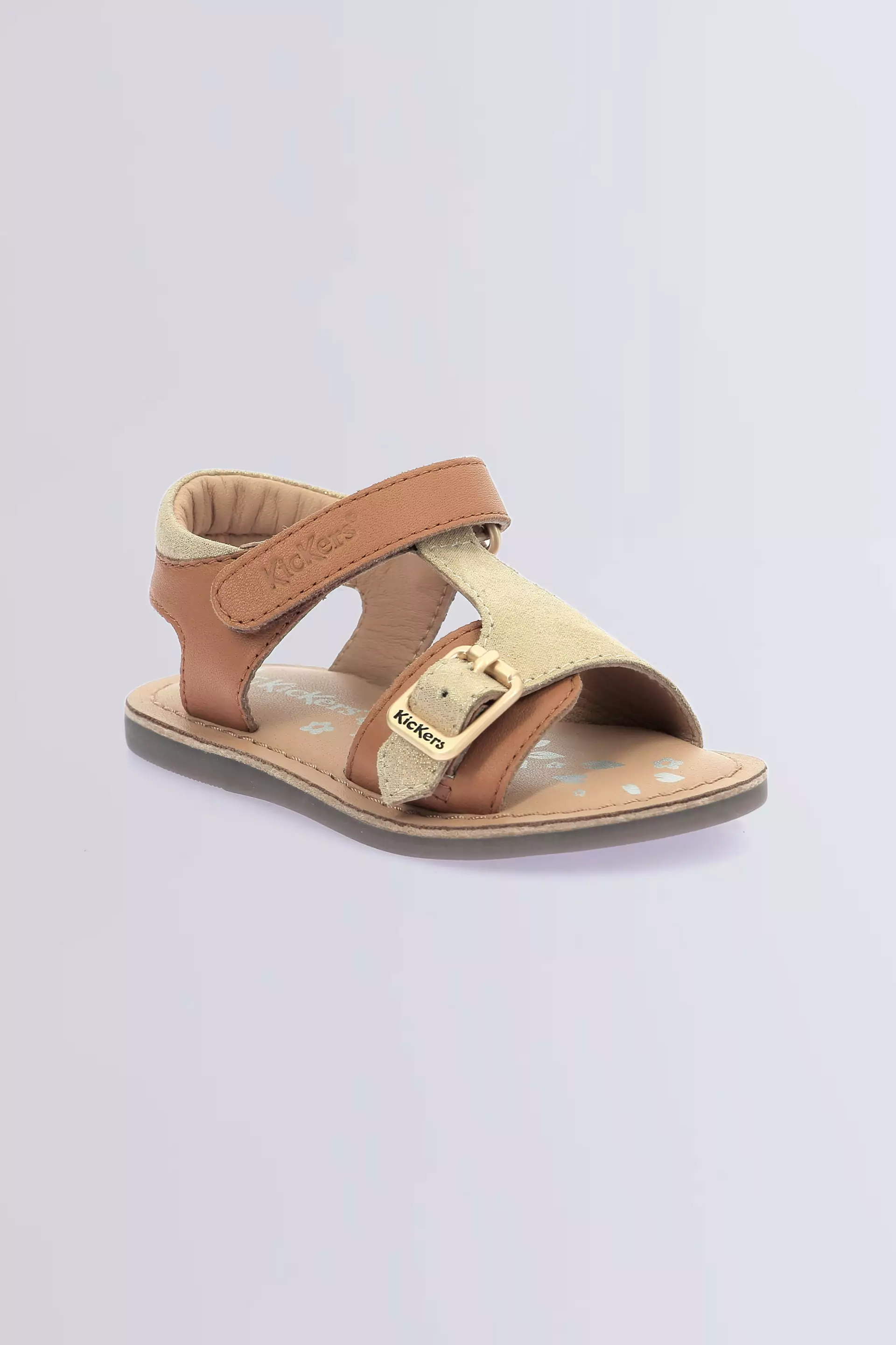 Diazz - Sandales camel et or pour fille de la marque Kickers - Kids & Co © Officiel Diazz - Sandales camel et or pour fille de la marque Kickers - Kids & Co © Officiel