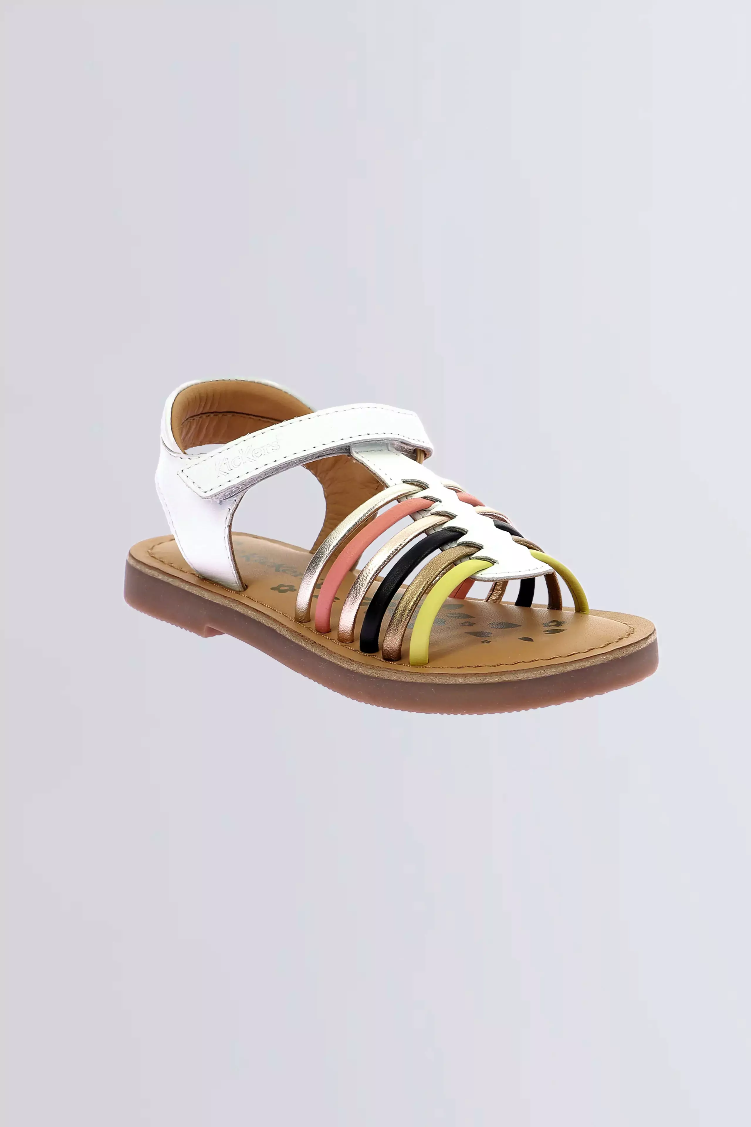 Kick Prella - Sandales blanc et multicore pour fille de la marque Kickers - Kids & Co © Officiel Kick Prella - Sandales blanc et multicore pour fille de la marque Kickers - Kids & Co © Officiel