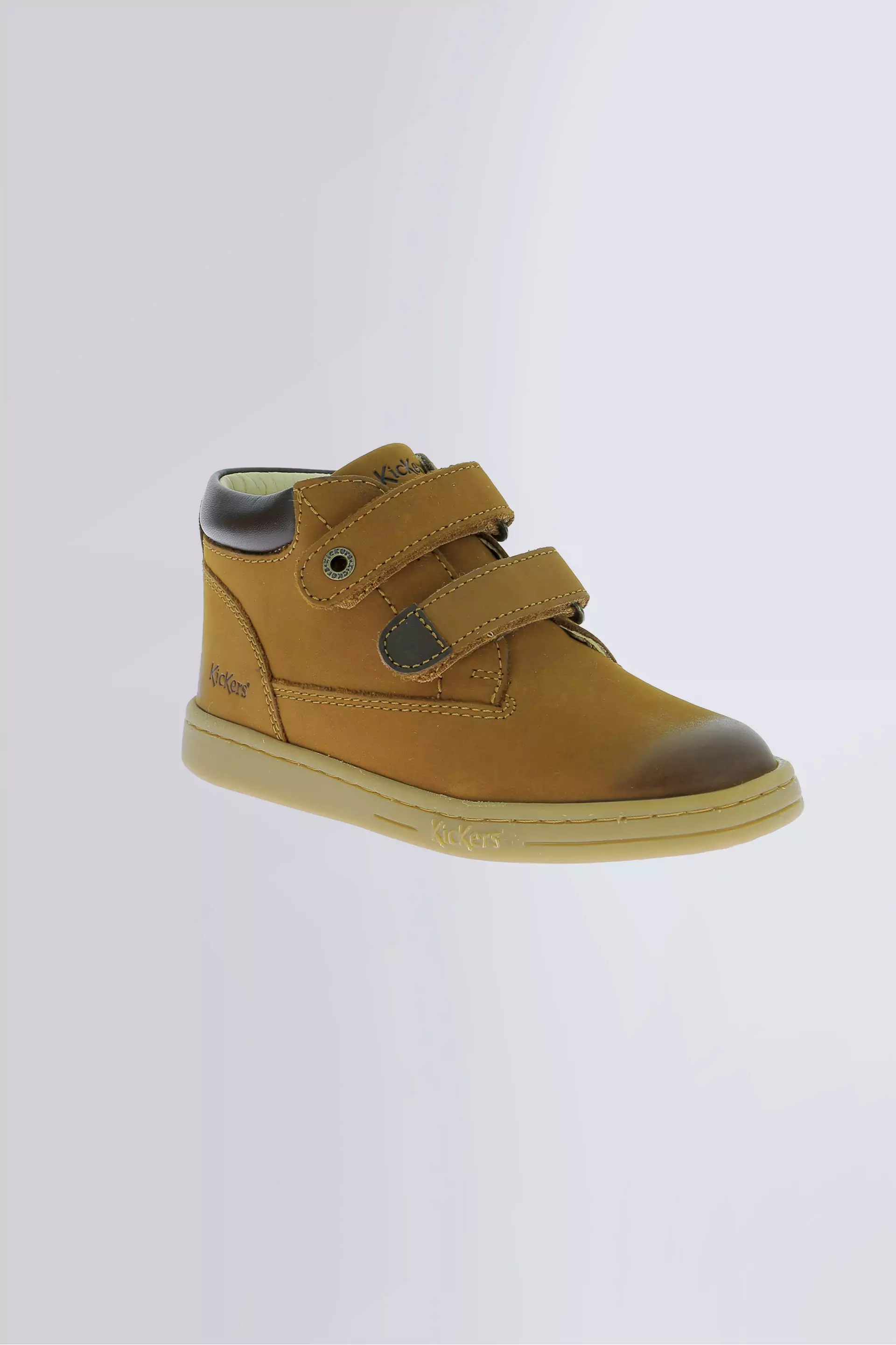 Tackeasy - Bottillons camel et marron pour fille et garçon de la marque Kickers  - Kids & Co © Officiel