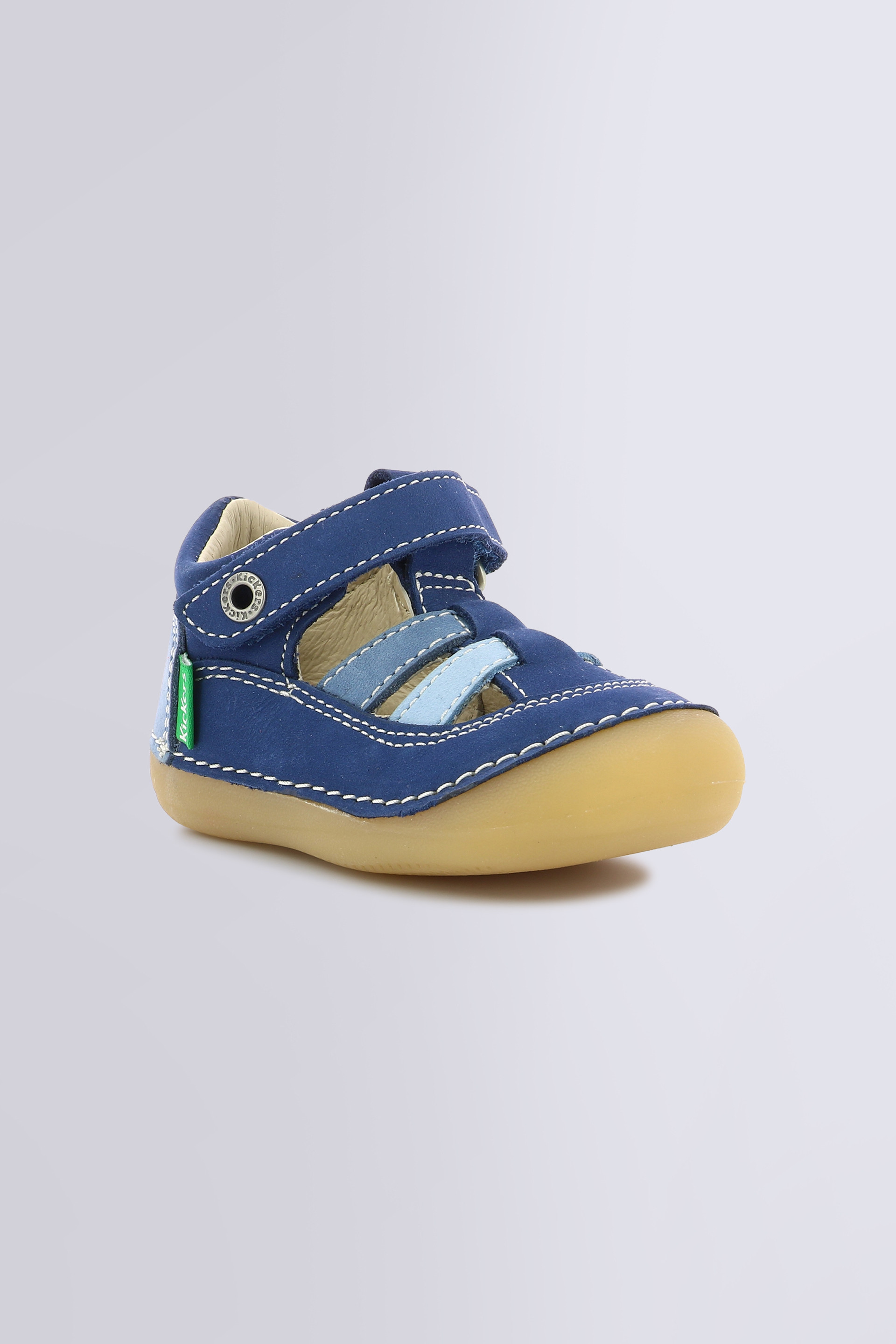 Sushy bleu tricolore - Salomés pour fille de la marque Kickers - Kids & Co © Officiel