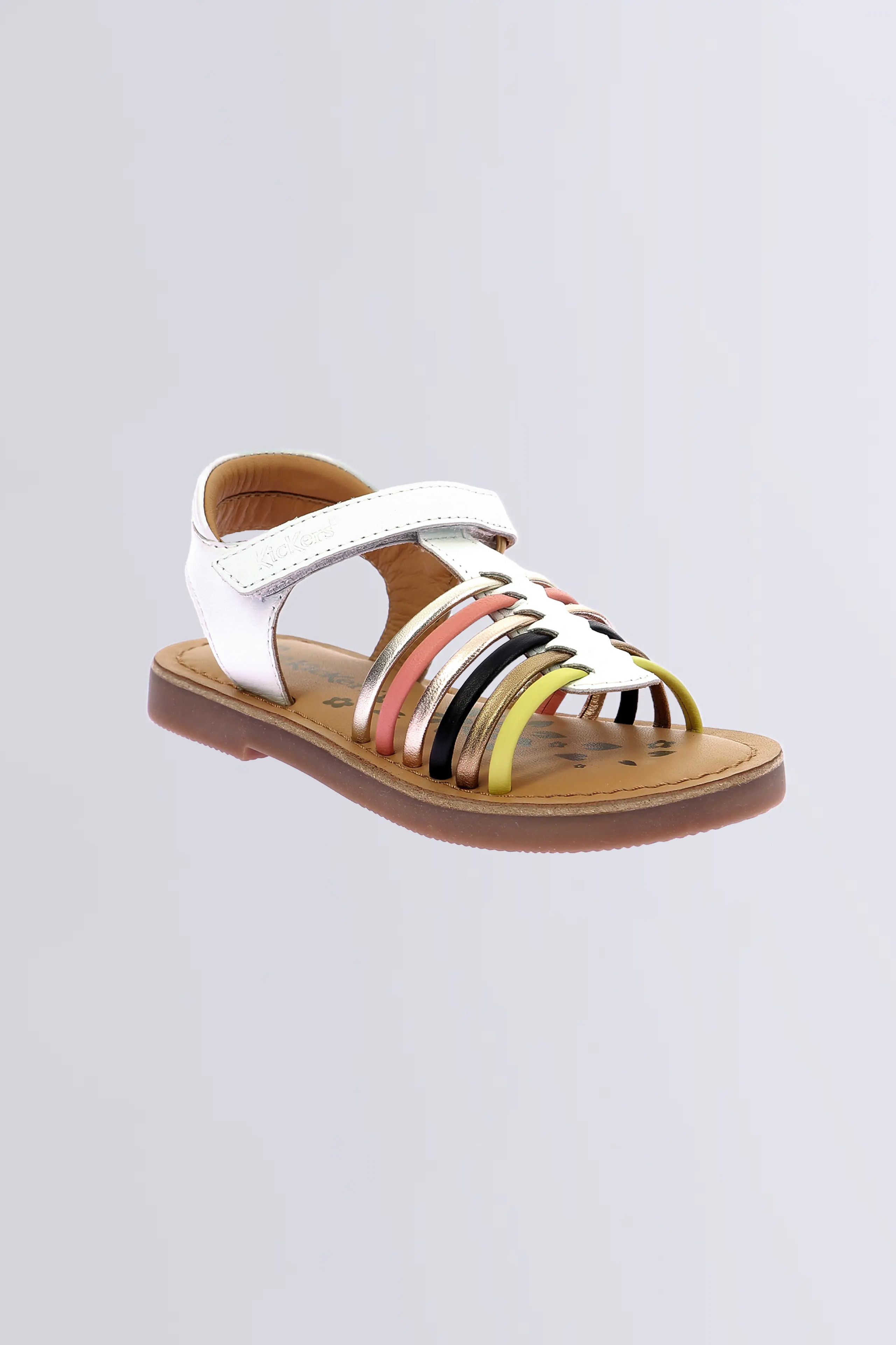 Kick Prella - Sandales blanc et multicore pour fille de la marque Kickers  - Kids & Co © Officiel