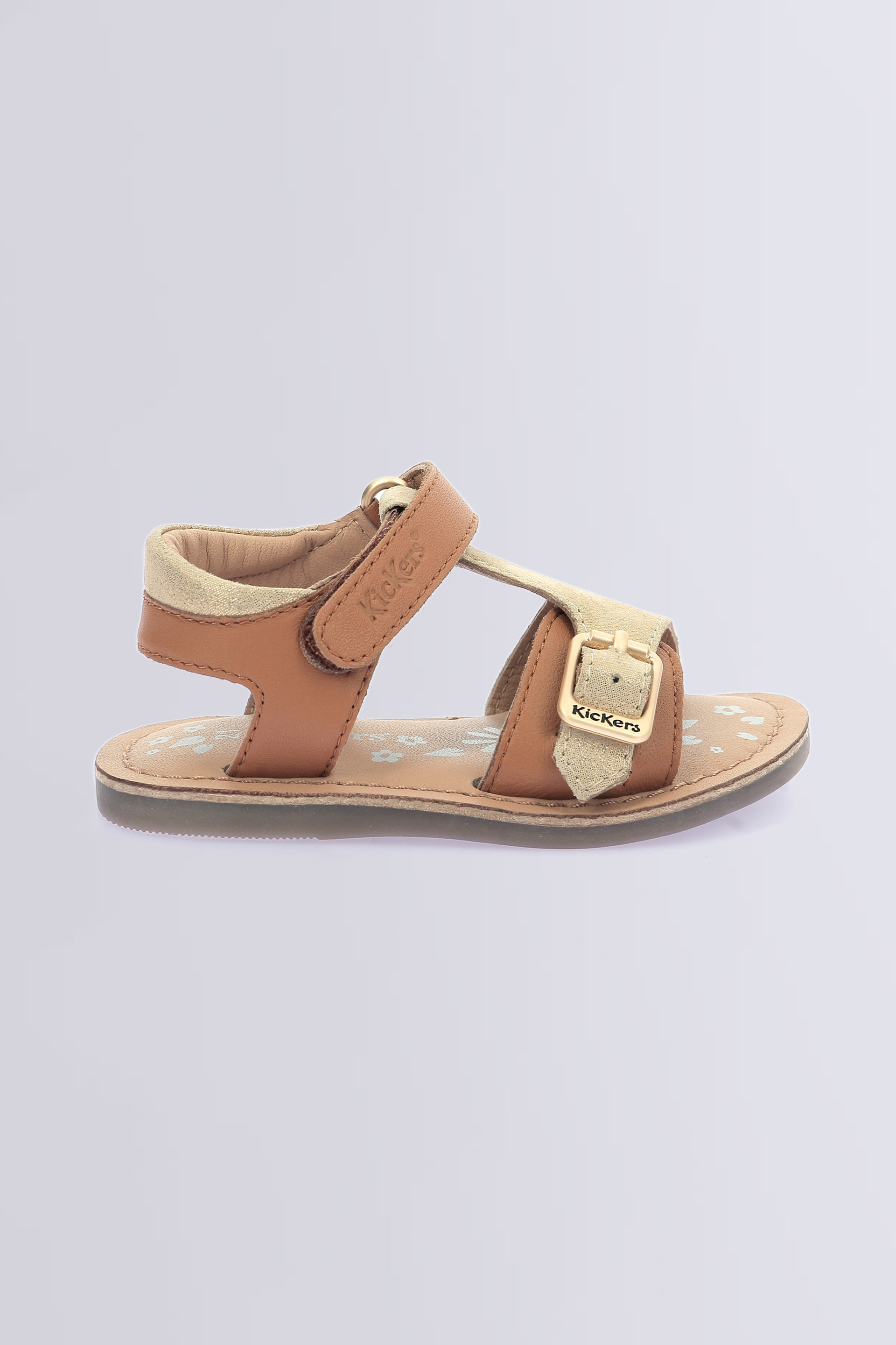 Diazz - Sandales camel et or pour fille de la marque Kickers  - Kids & Co © Officiel