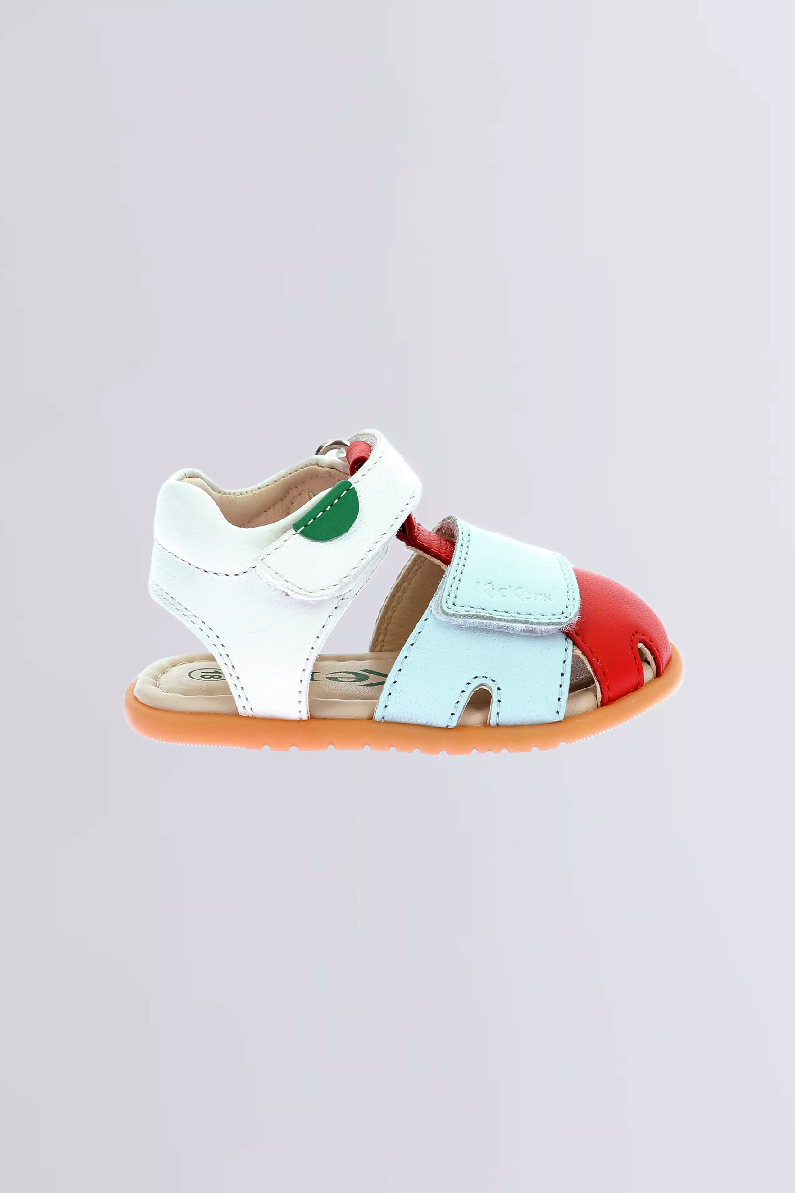 Kick Sumkratch - Sandales blanc, rouge et vert pour garçon de la marque Kickers  - Kids & Co © Officiel