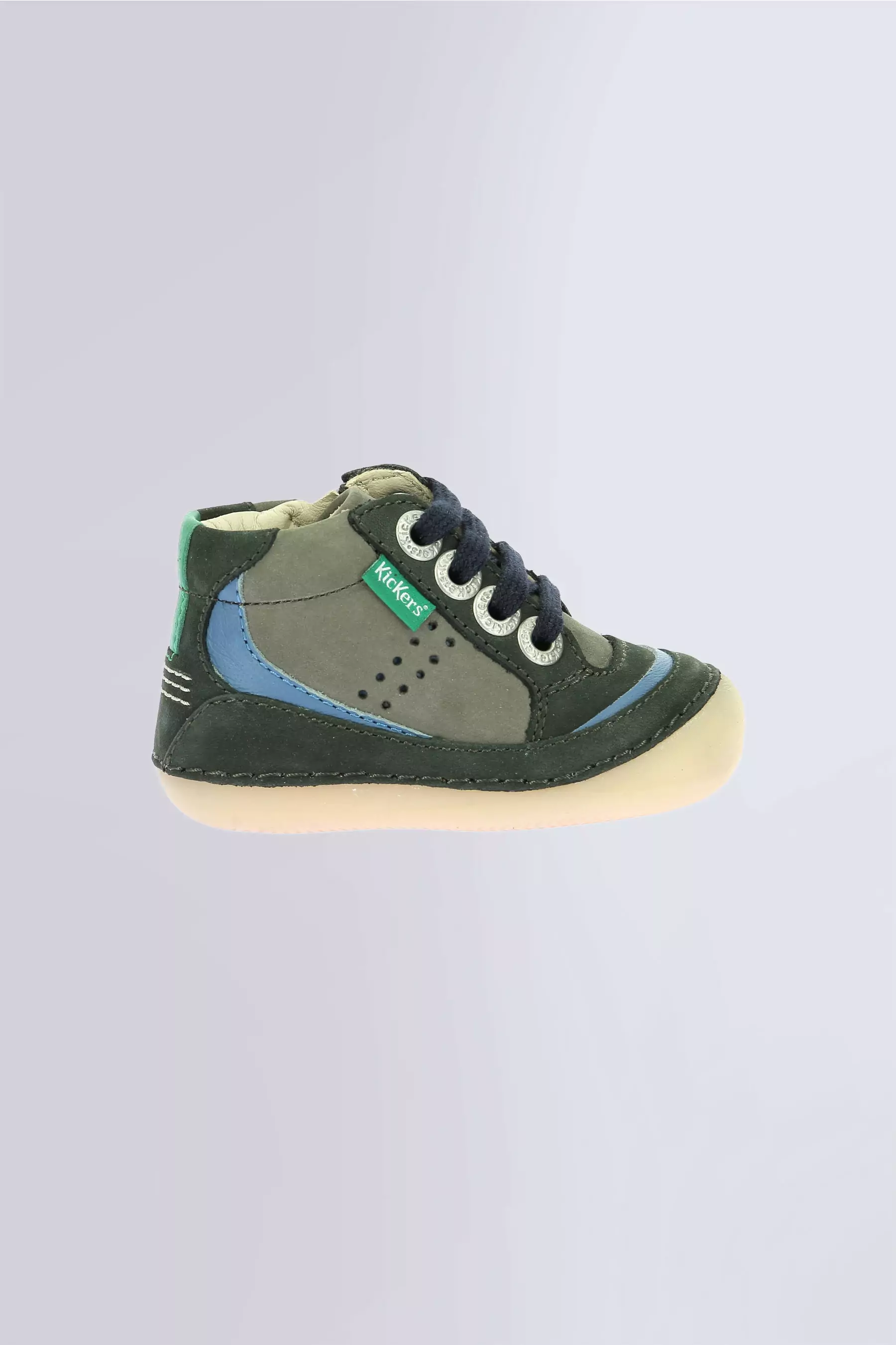 Kick Sopum - Bottillons vert foncé pour garçon de la marque Kickers  - Kids & Co © Officiel