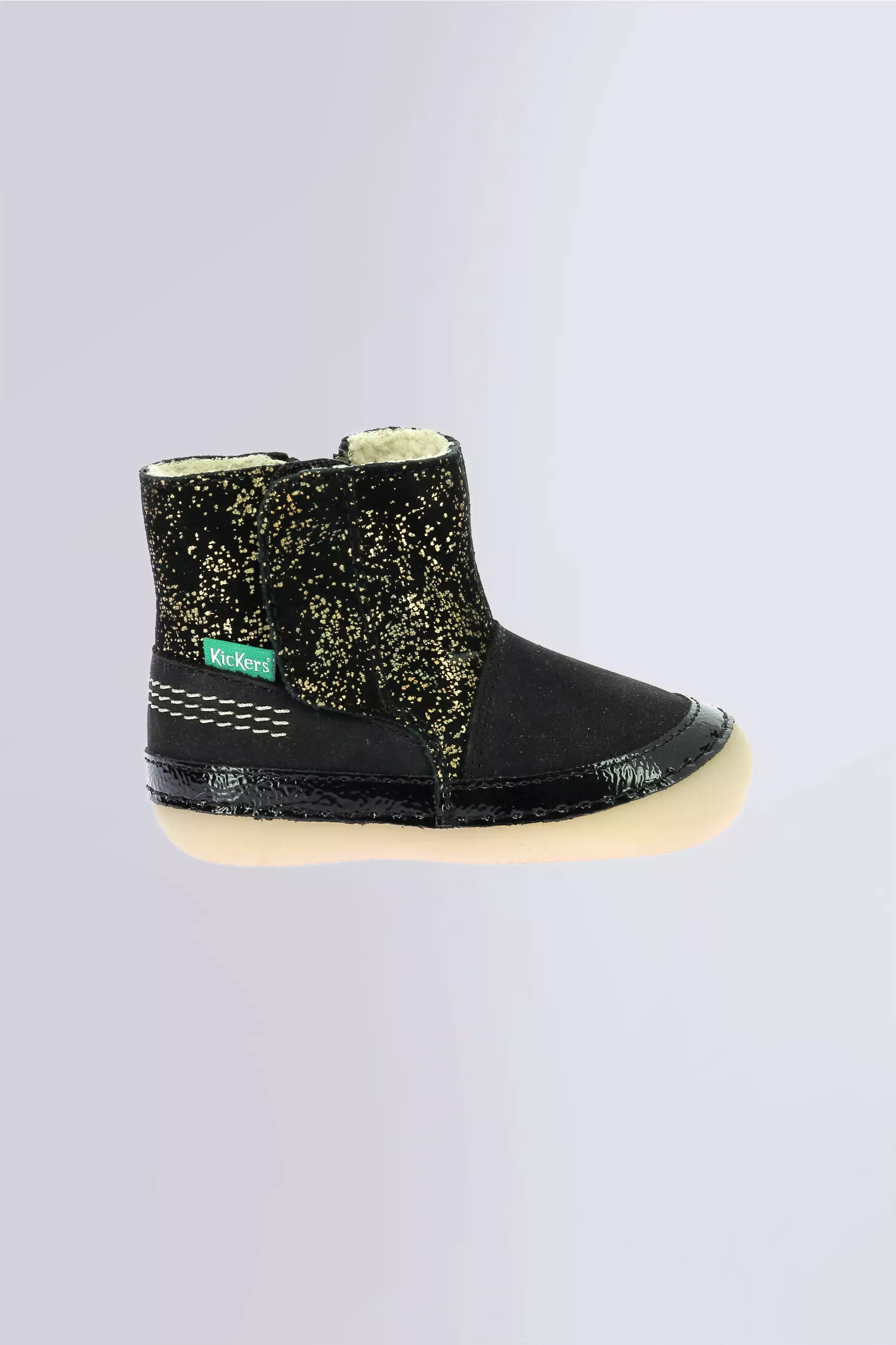 Sokifaune - Bottines noir et or pour fille de la marque Kickers  - Kids & Co © Officiel