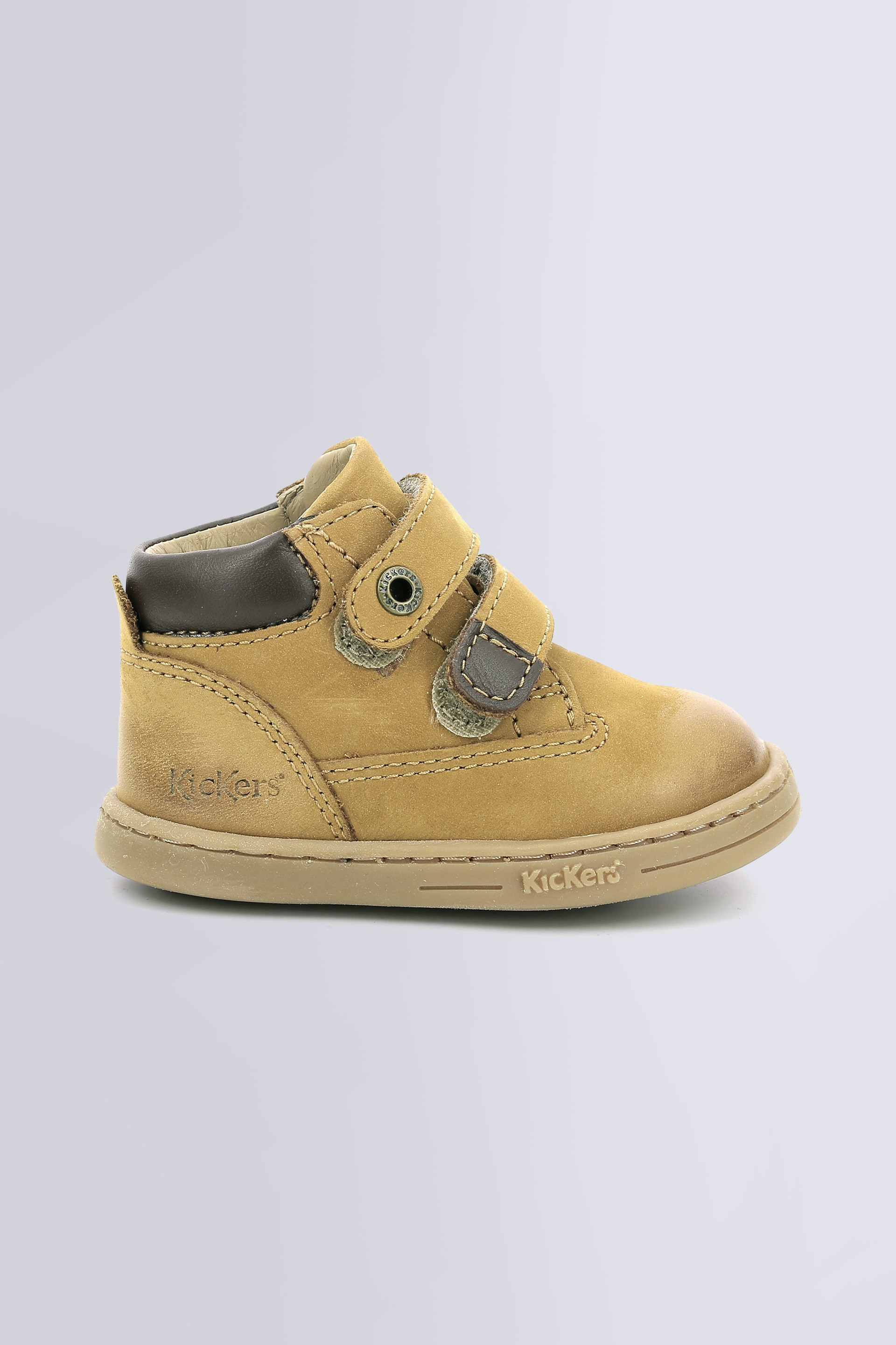 Tackeasy - Bottillons camel et marron pour fille et garçon de la marque Kickers  - Kids & Co © Officiel