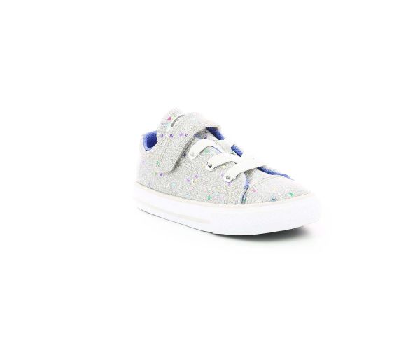 converse fille argent