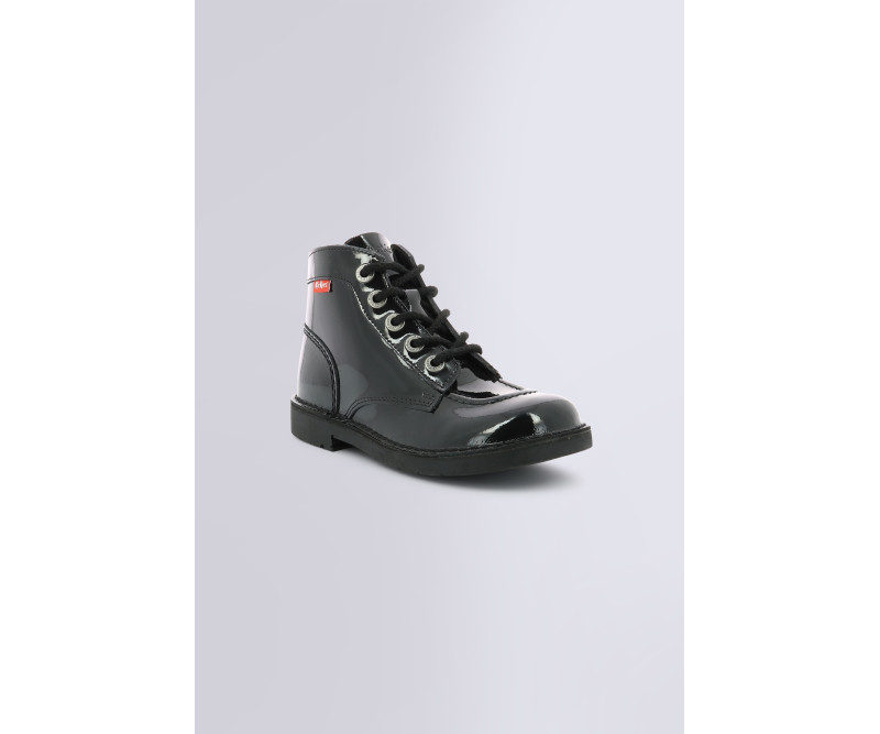 Kick Col noir vernis bottillons pour fille et garcon Kids Co