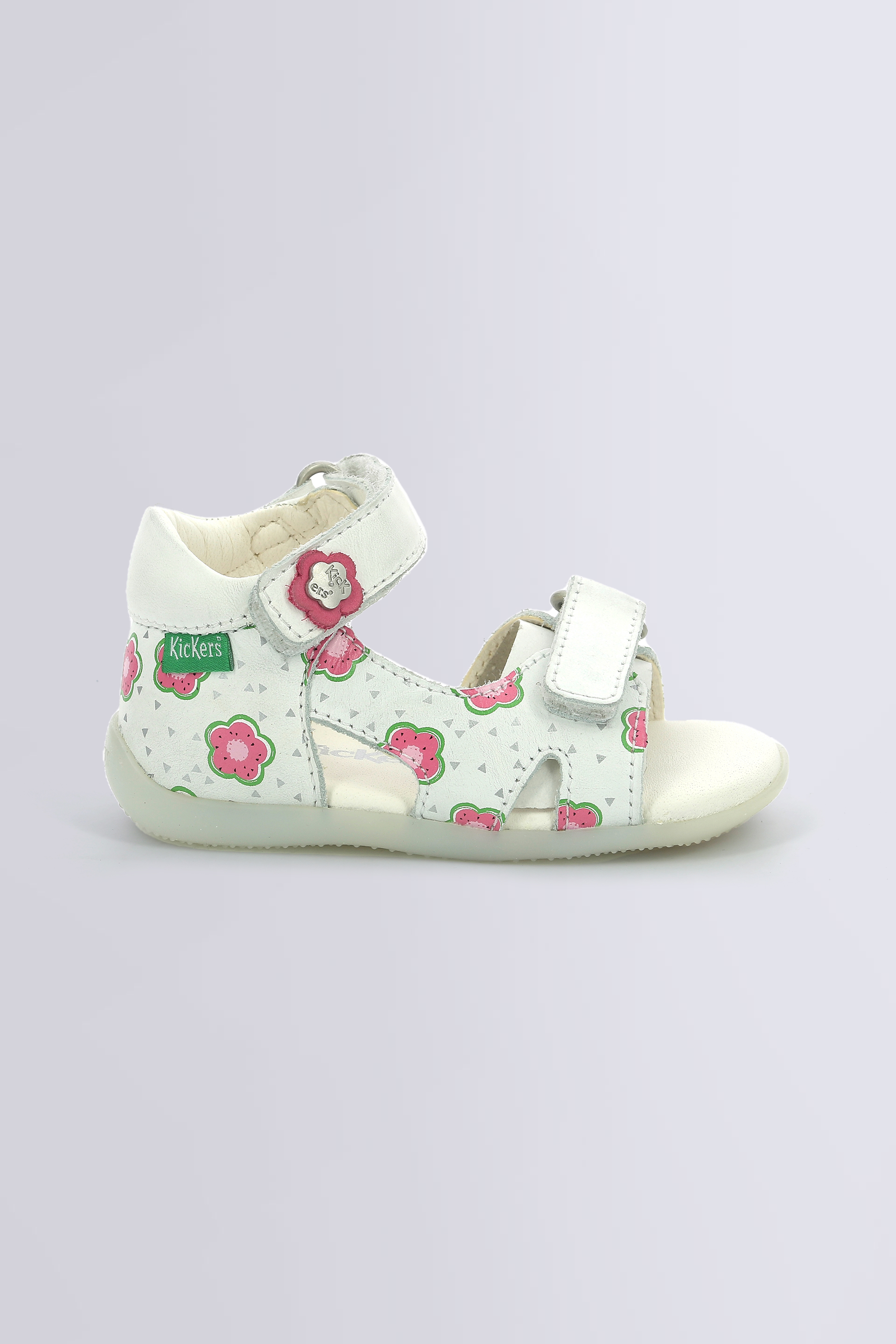 Binsia - Sandales blanc cassé flower pour fille de la marque Kickers  - Kids & Co © Officiel
