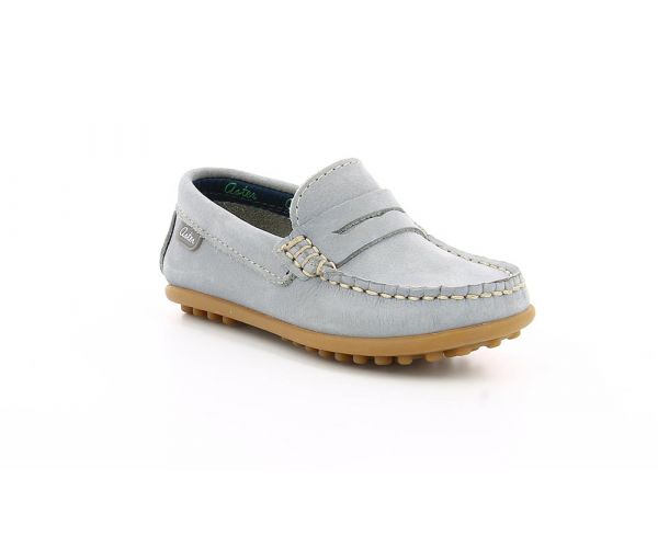 Mocassins Pour Garcon Mocadi Gris Chaussures Pour Enfant De La Marque Aster Kids And Co