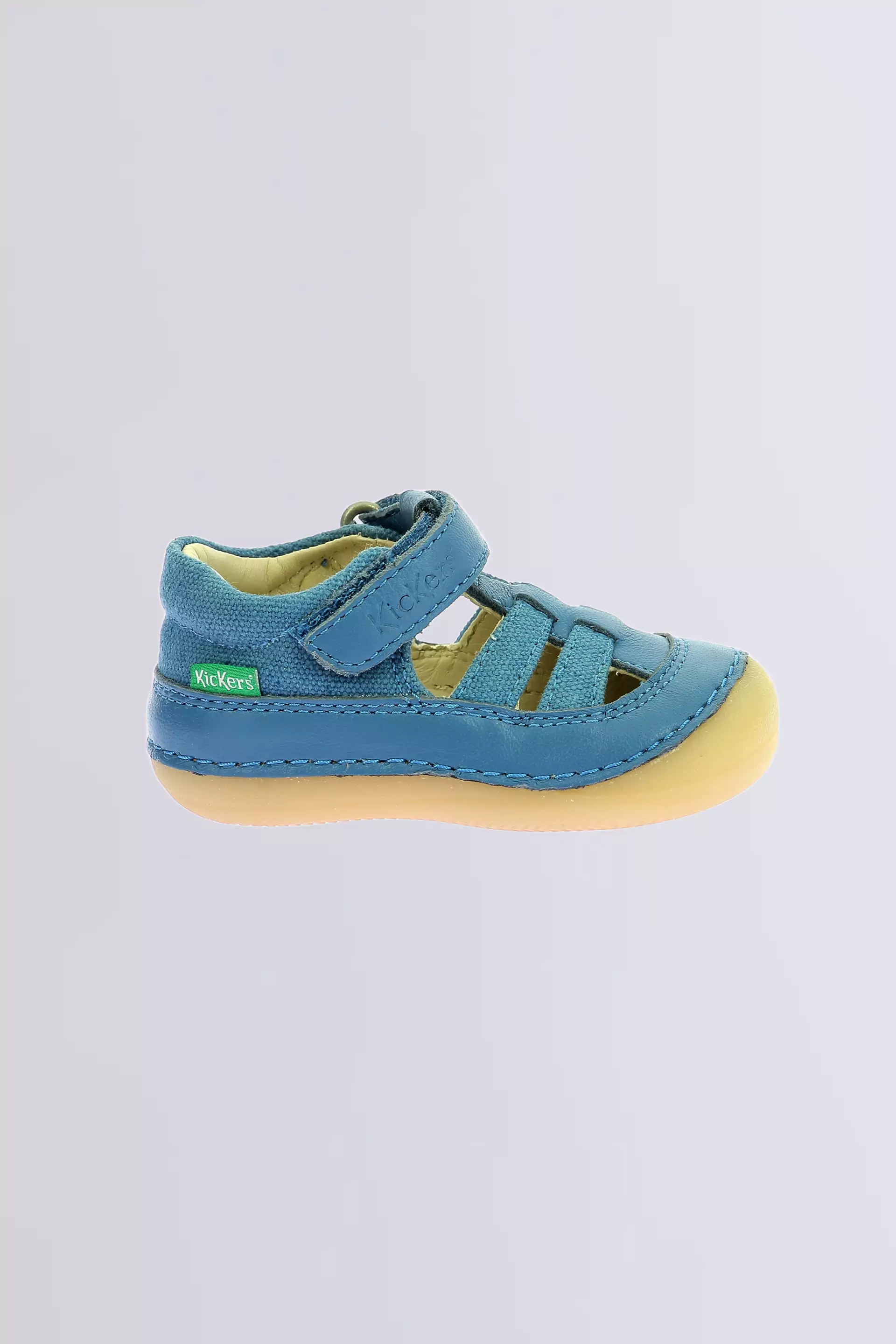 Kick Sushyk - Salomés bleues pour fille et garçon de la marque Kickers  - Kids & Co © Officiel