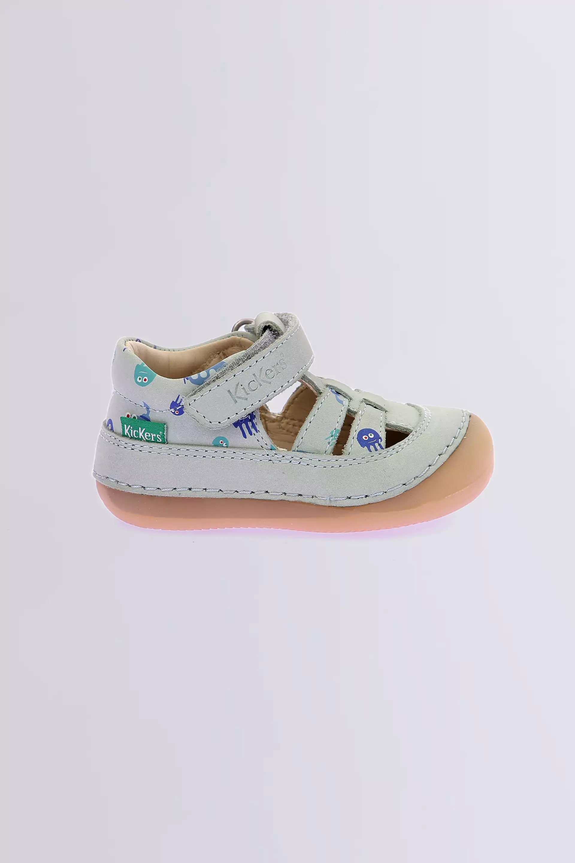 Kick Sushyk - Salomés vert pour garçon de la marque Kickers  - Kids & Co © Officiel
