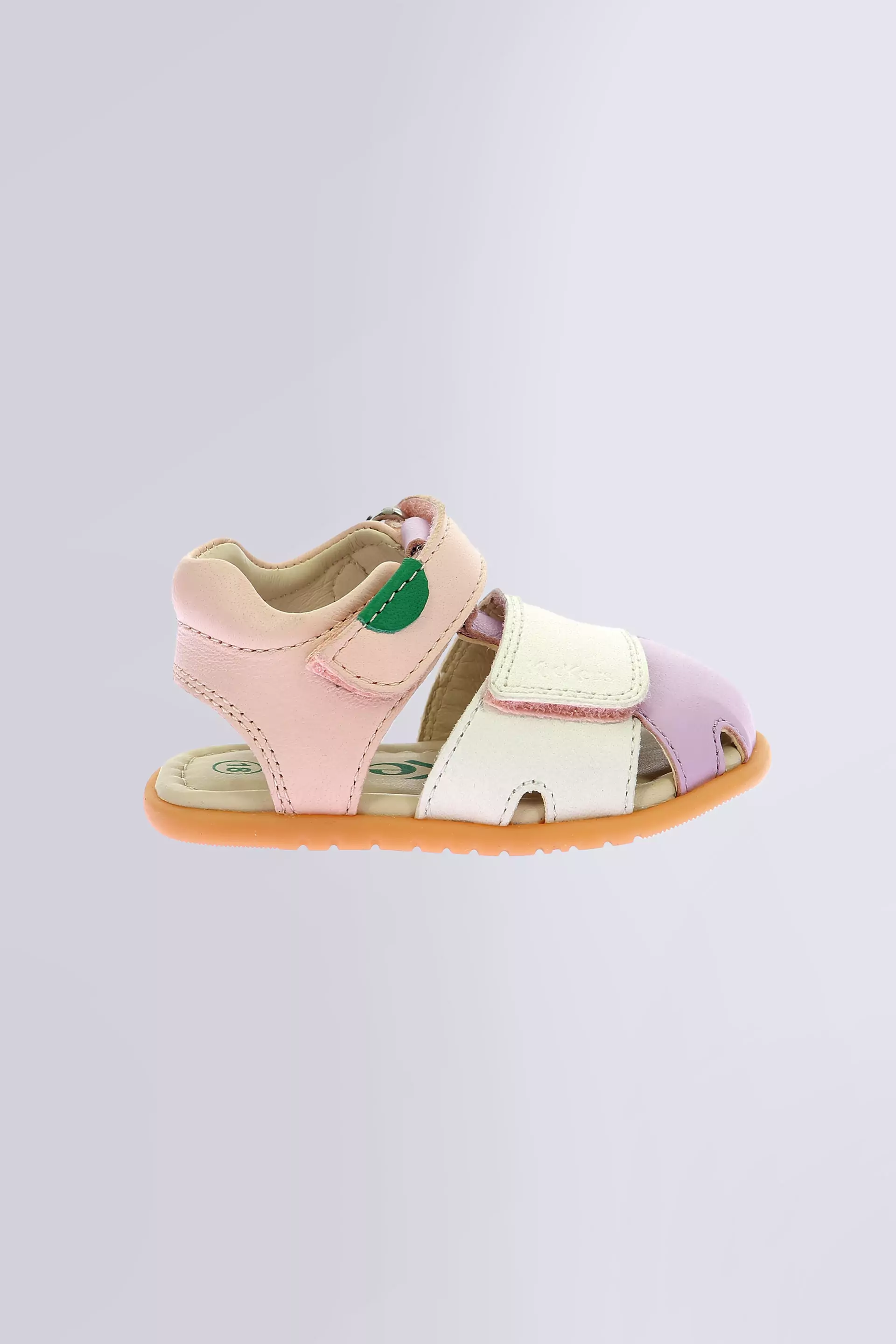 Kick Sumkratch - Sandales rose clair, violet et blanc pour fille de la marque Kickers  - Kids & Co © Officiel