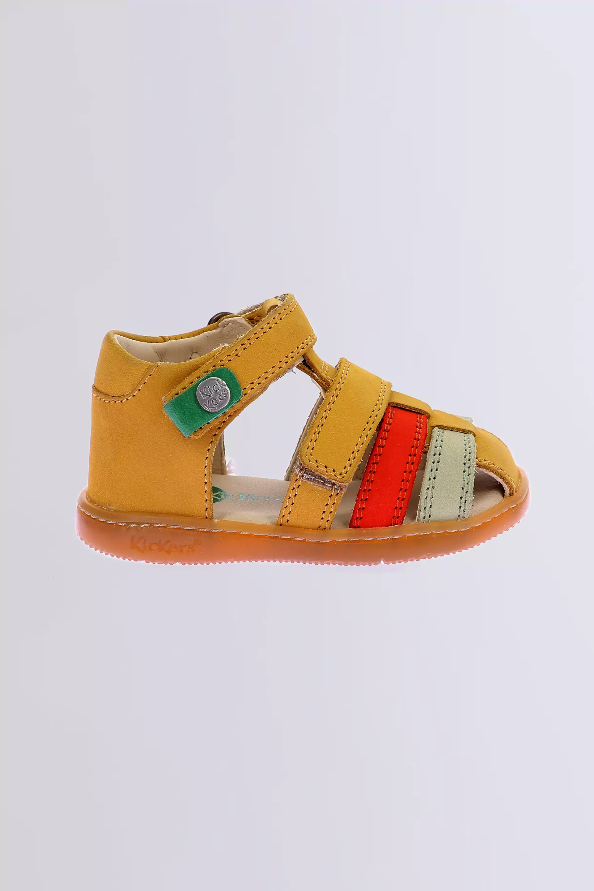 Kick Pod - Sandales jaune, orange et vert pour garçon de la marque Kickers  - Kids & Co © Officiel
