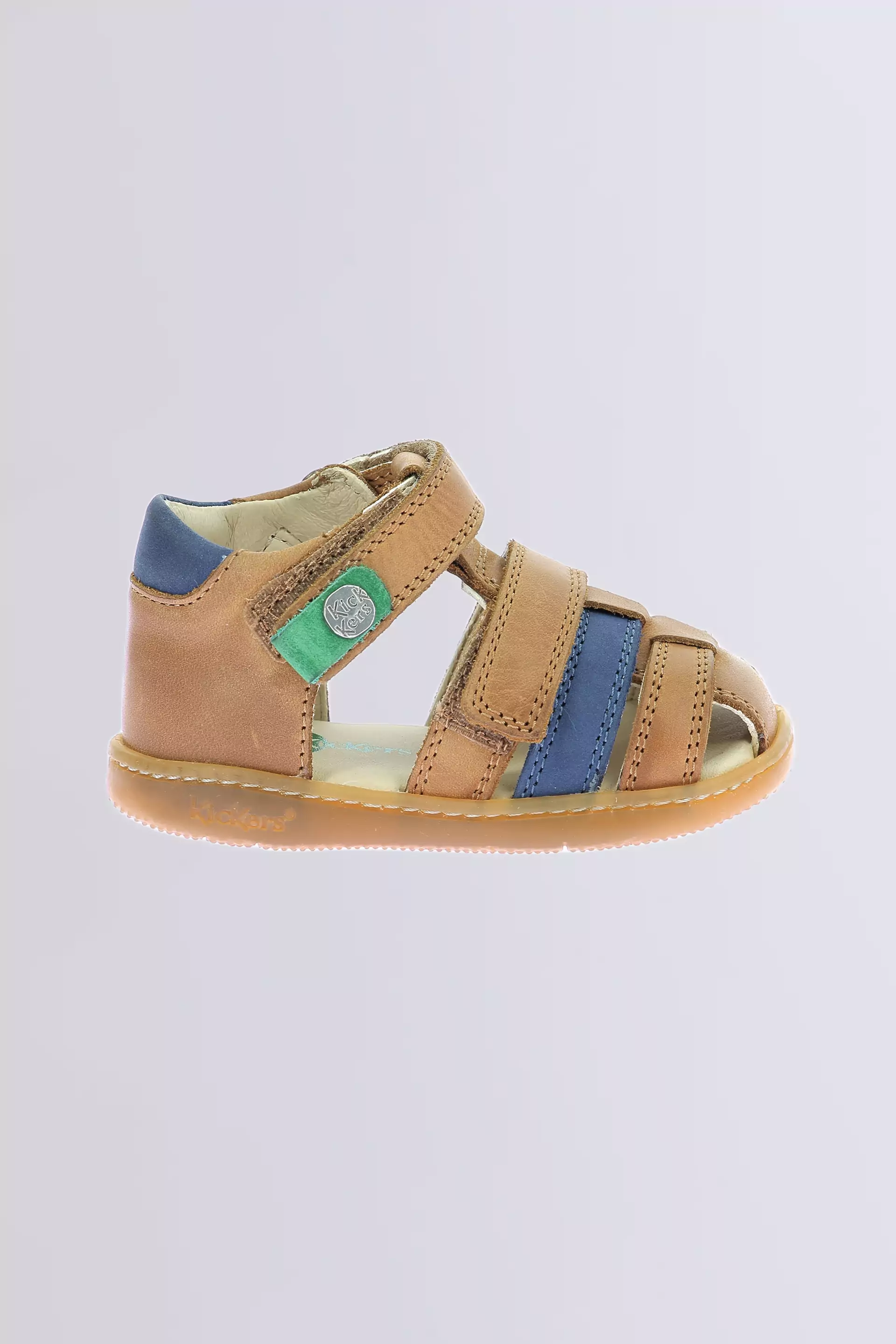 Kick Pod - Sandales camel et marine pour fille de la marque Kickers  - Kids & Co © Officiel