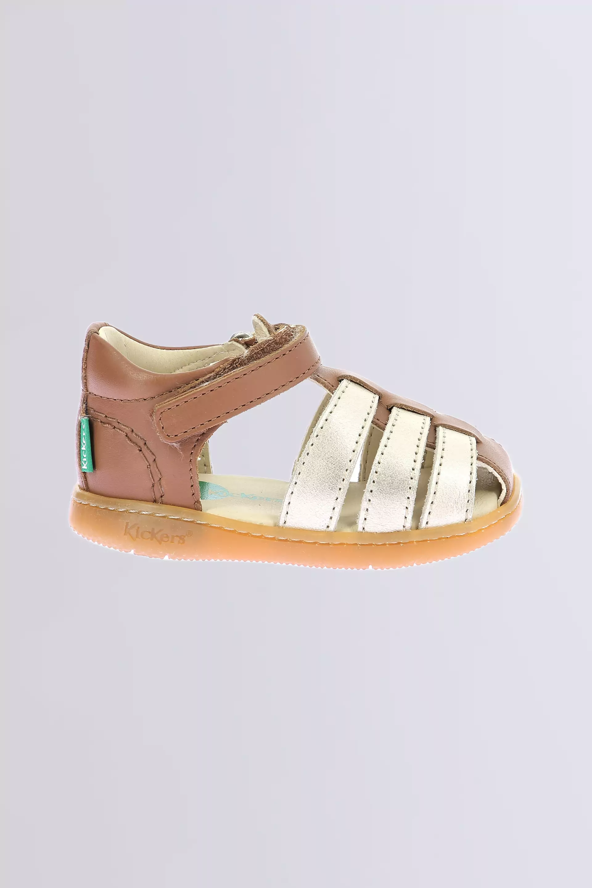 Kick Flo - Sandales camel et or pour fille de la marque Kickers  - Kids & Co © Officiel