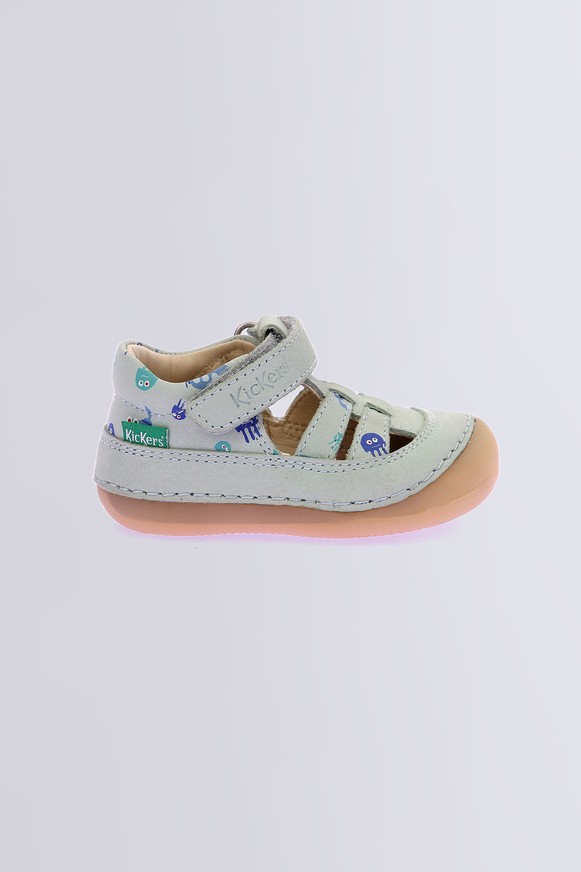 Kick Sushyk - Salomés vert pour garçon de la marque Kickers  - Kids & Co © Officiel