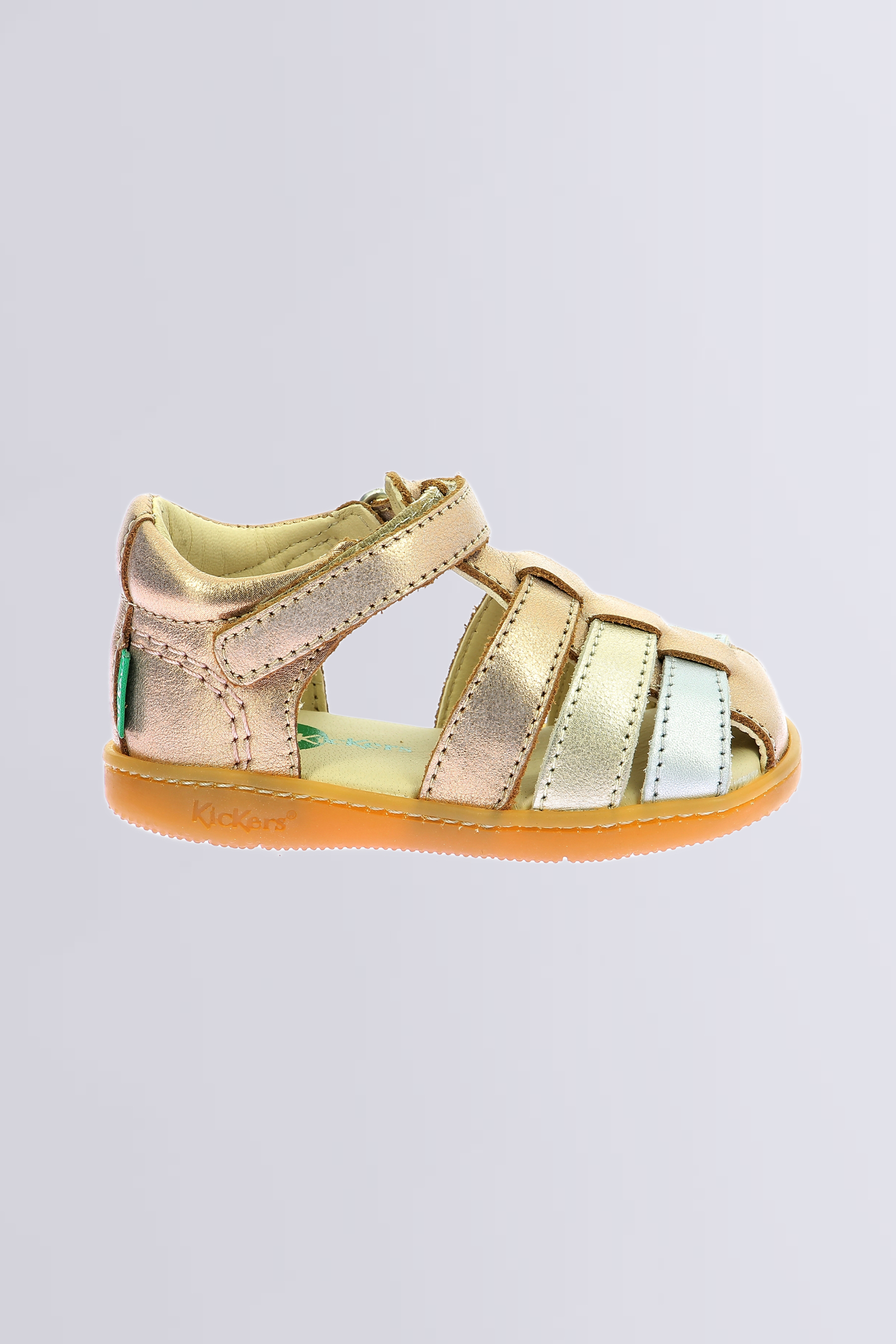 Kick Flo - Sandales rose et or pour fille de la marque Kickers  - Kids & Co © Officiel