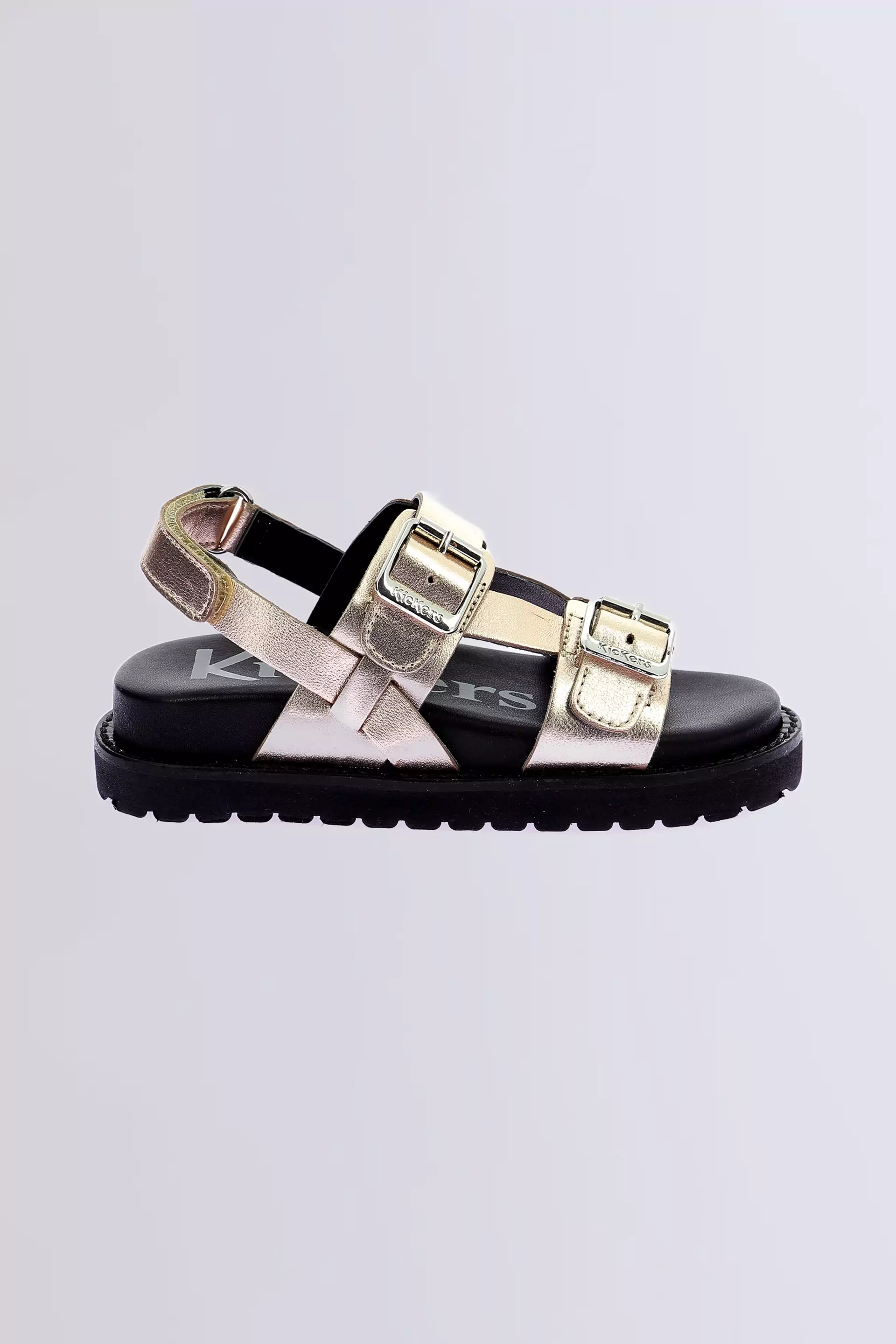 Neosummer Kid - Sandales or et rose pour fille de la marque Kickers  - Kids & Co © Officiel
