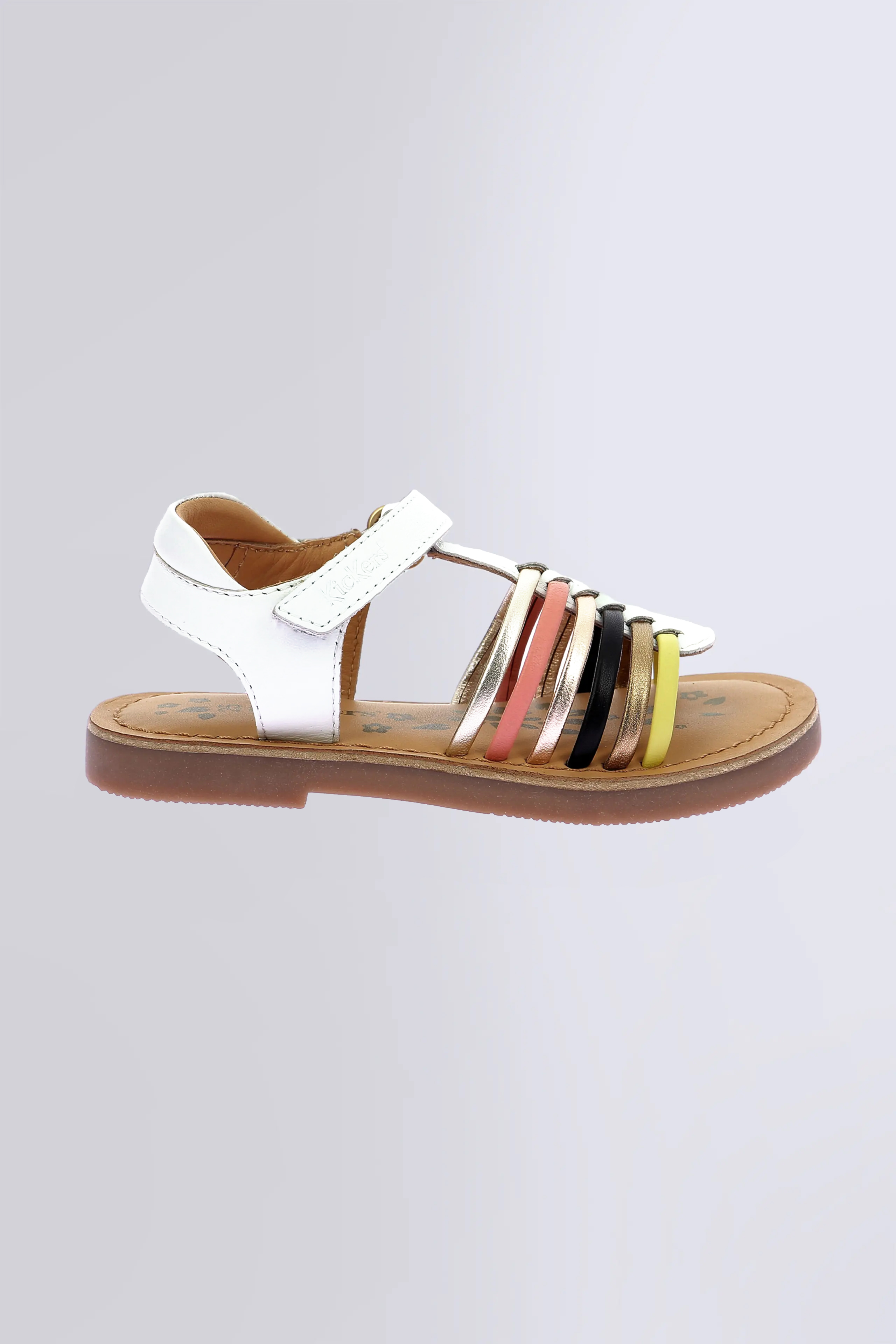 Kick Prella - Sandales blanc et multicore pour fille de la marque Kickers  - Kids & Co © Officiel