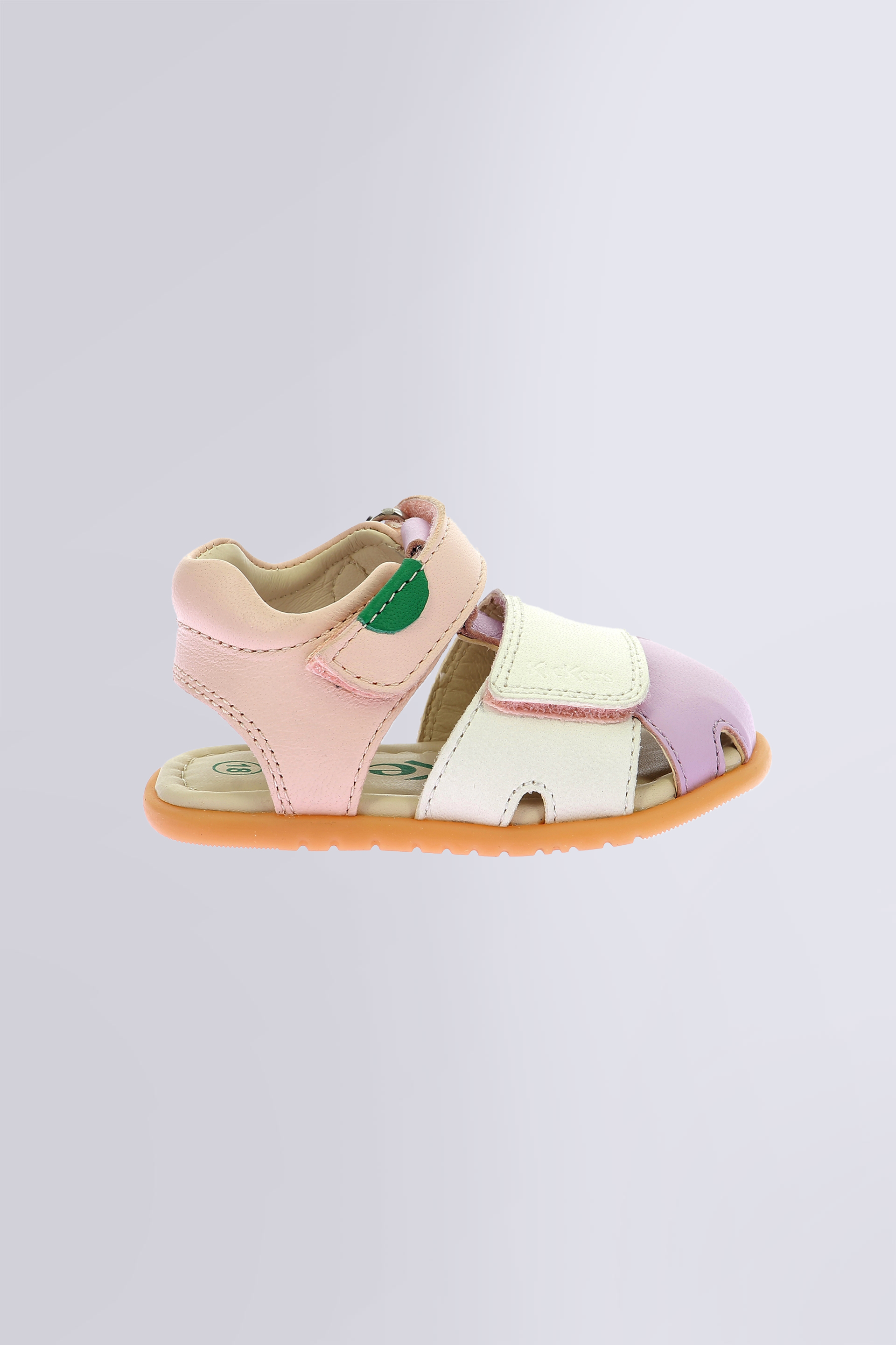 Kick Sumkratch - Sandales rose clair, violet et blanc pour fille de la marque Kickers  - Kids & Co © Officiel