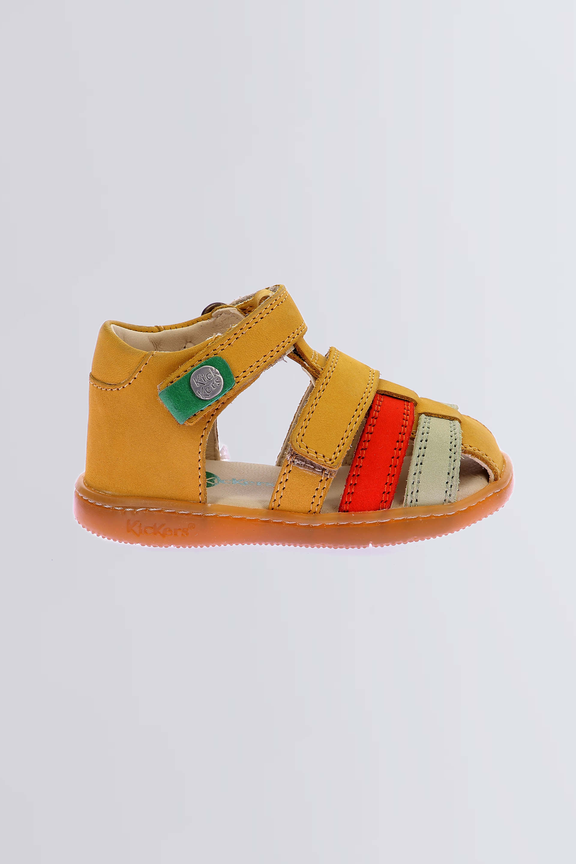 Kick Pod - Sandales jaune, orange et vert pour garçon de la marque Kickers  - Kids & Co © Officiel