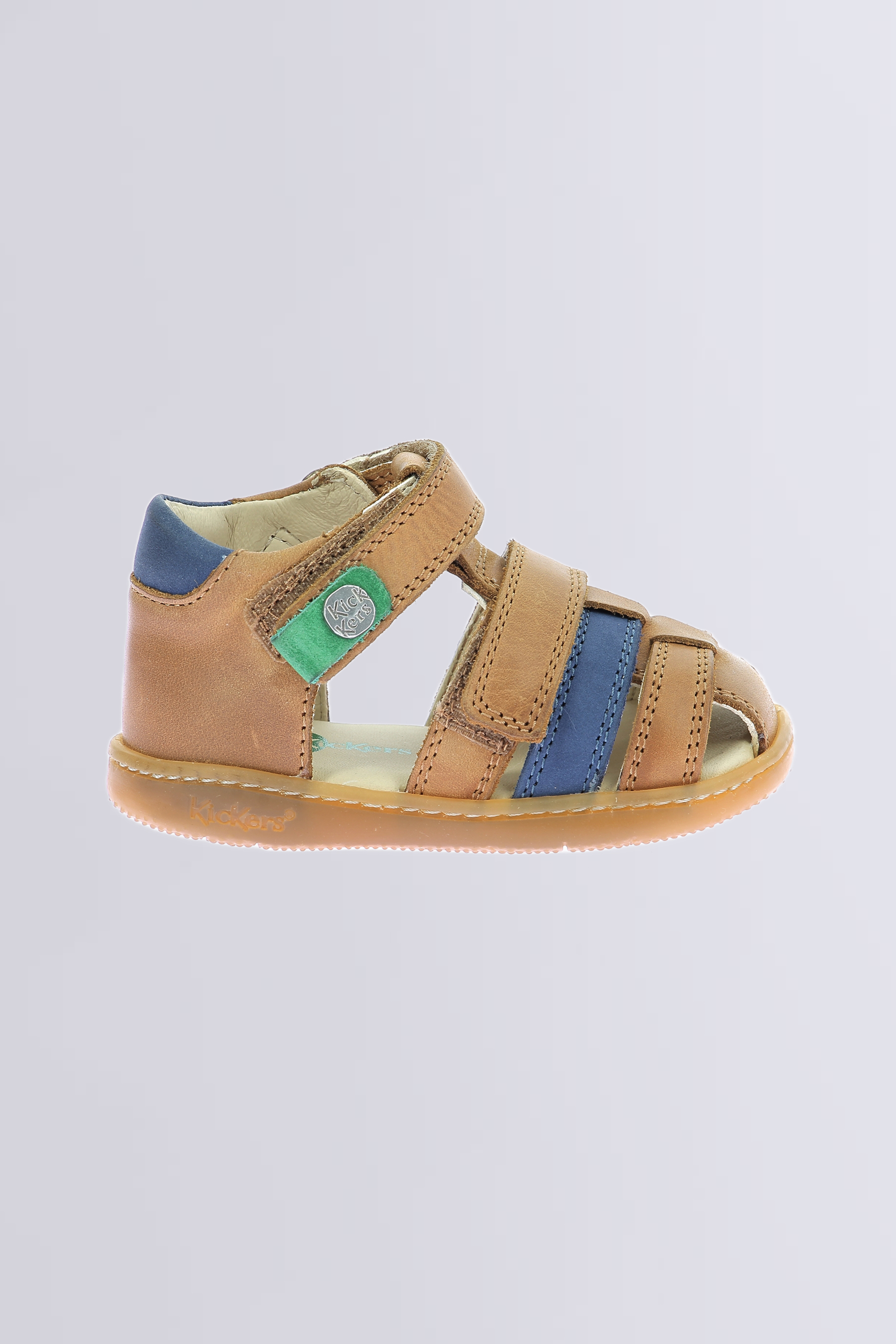 Kick Pod - Sandales camel et marine pour fille de la marque Kickers  - Kids & Co © Officiel