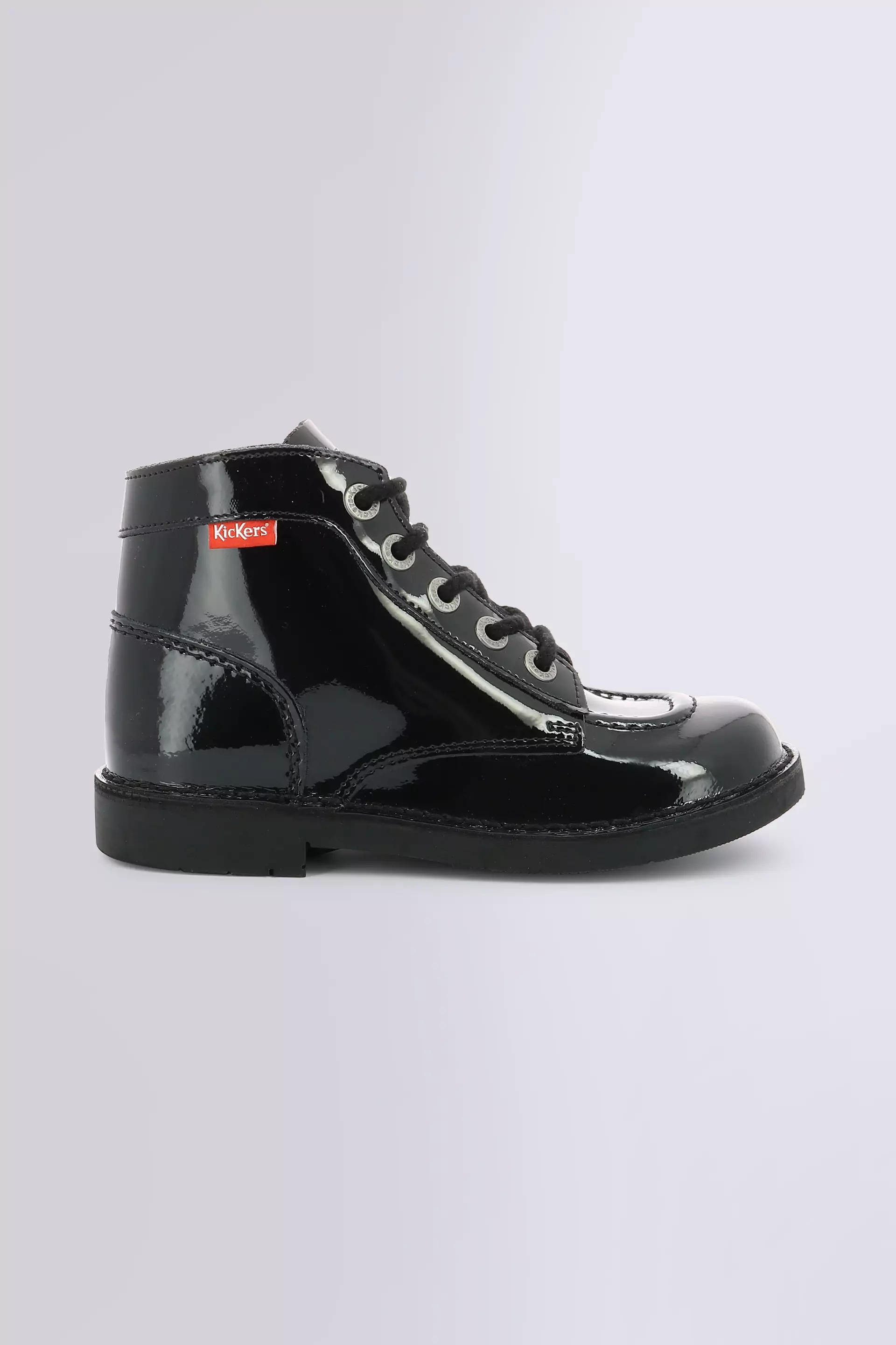 Kick Col noir vernis - bottillons pour fille et garçon - Kids & Co ©