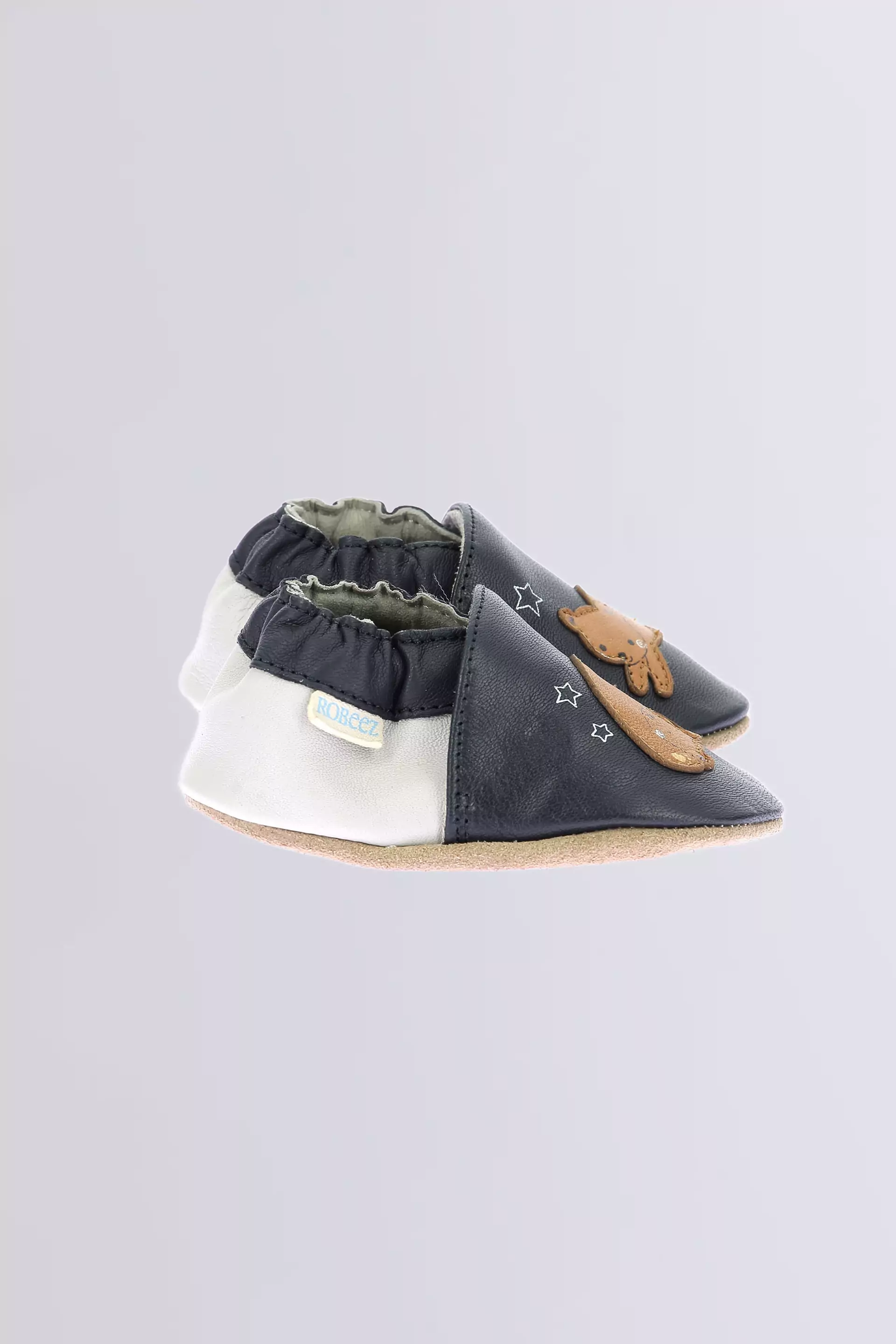 Circus Happines - Chaussons souples bleu foncé pour garçon de la marque Robeez  - Kids & Co © Officiel