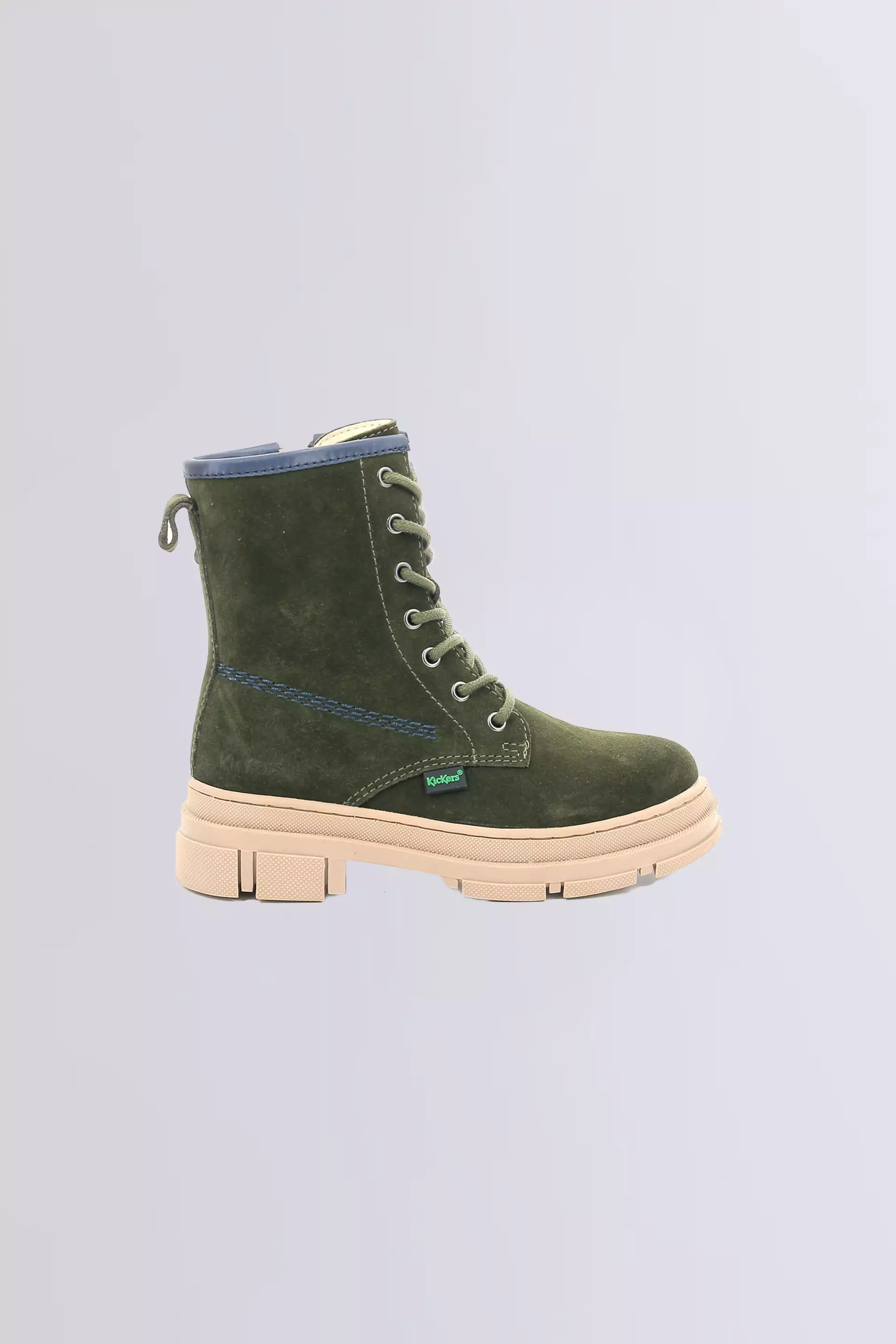 Kick Goji - Bottillons kaki et marine pour fille de la marque Kickers  - Kids & Co © Officiel