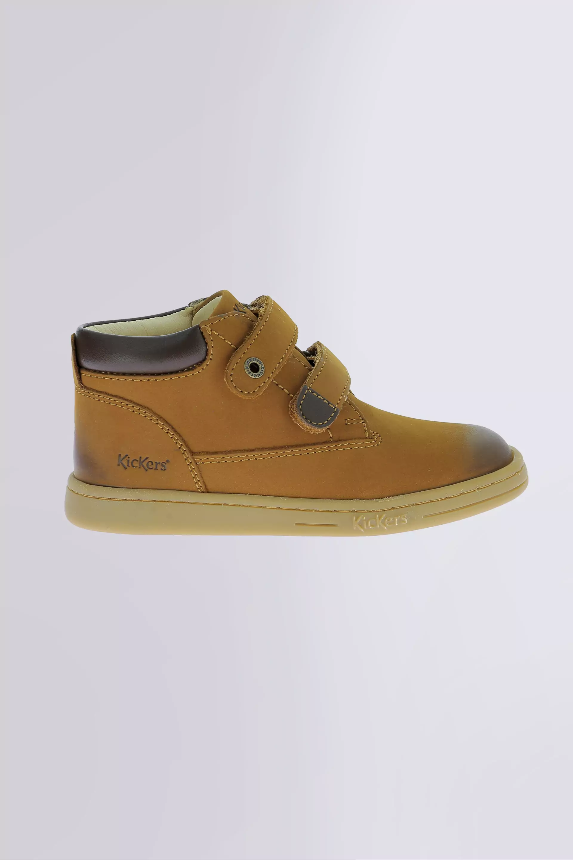 Tackeasy - Bottillons camel et marron pour fille et garçon de la marque Kickers  - Kids & Co © Officiel