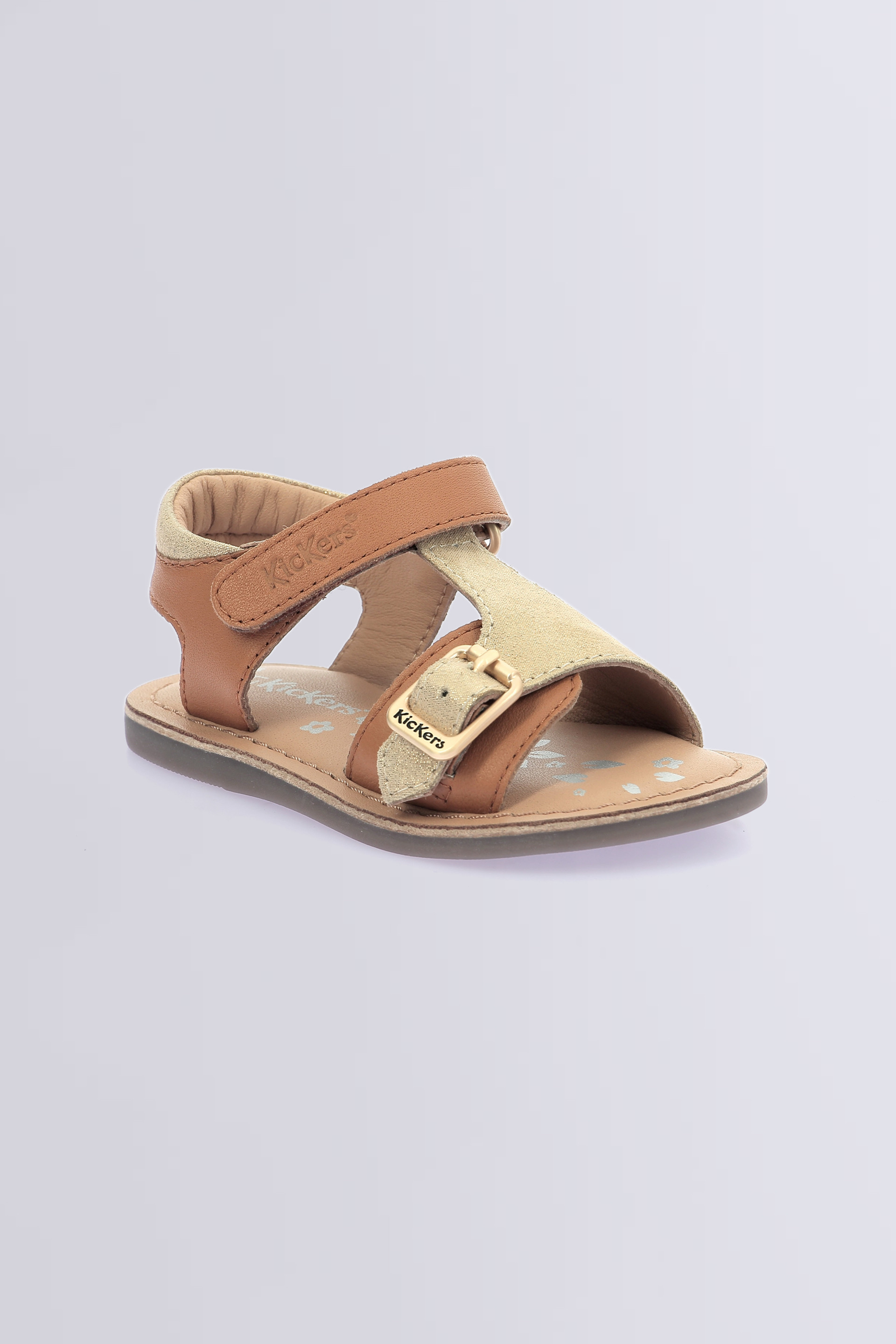 Diazz - Sandales camel et or pour fille de la marque Kickers  - Kids & Co © Officiel
