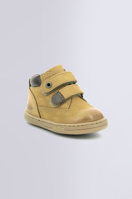Tackeasy - Bottillons camel et marron pour fille et garçon de la marque Kickers  - Kids & Co © Officiel Tackeasy - Bottillons camel et marron pour fille et garçon de la marque Kickers  - Kids & Co © Officiel