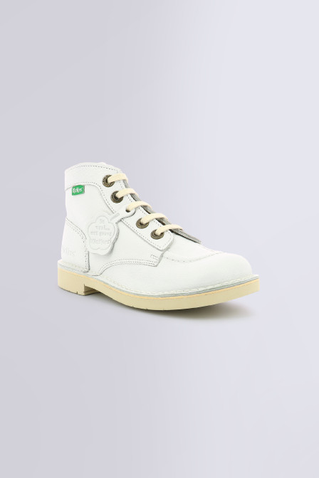 Kick Col - Bottillons blanc pour fille et garçon de la marque Kickers  - Kids & Co © Officiel