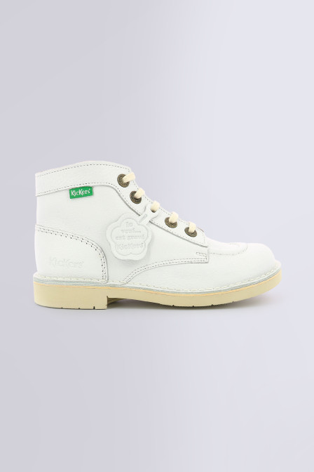 Kick Col - Bottillons blanc pour fille et garçon de la marque Kickers  - Kids & Co © Officiel