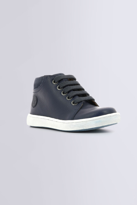 Baskets montantes pour garçon Sila marine - chaussures pour bébé de la marque Aster - Kids and Co Baskets montantes pour garçon Sila marine - chaussures pour bébé de la marque Aster - Kids and Co