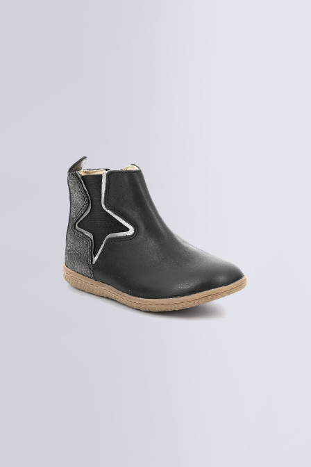 Vermillon - Boots noir et argent pour fille de la marque Kickers  - Kids & Co © Officiel Vermillon - Boots noir et argent pour fille de la marque Kickers  - Kids & Co © Officiel