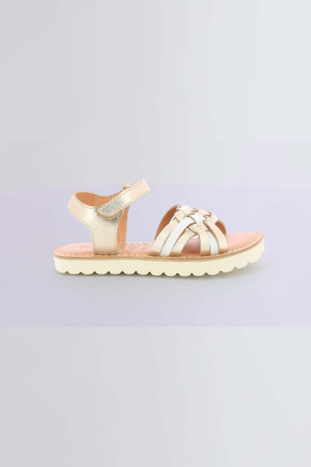 Jokine blanc et or - Sandales pour fille de la marque Mod 8 - Kids & Co © Officiel