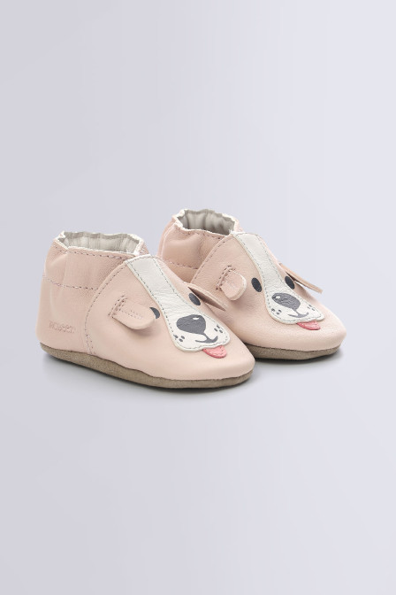 Sweety Dog - Chaussons rose clair pour fille et garçon de la marque Robeez - Kids & Co © Officiel Sweety Dog - Chaussons rose clair pour fille et garçon de la marque Robeez - Kids & Co © Officiel
