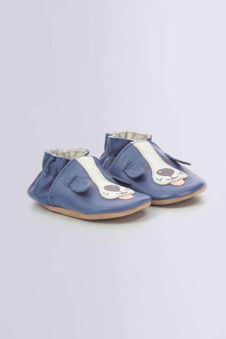 Sweety Dog - Chaussons bleu pour fille et garçon de la marque Robeez  - Kids & Co © Officiel Sweety Dog - Chaussons bleu pour fille et garçon de la marque Robeez  - Kids & Co © Officiel
