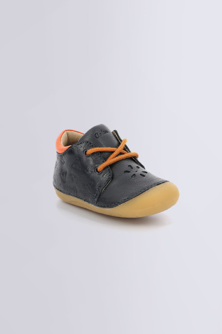 Kiboo marine et orange fantaisie - bottillons pour garçon - Kids & Co © Kiboo marine et orange fantaisie - bottillons pour garçon - Kids & Co ©