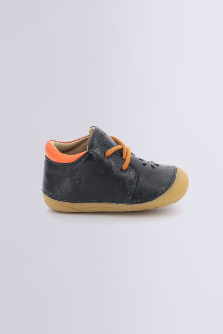 Kiboo marine et orange fantaisie - bottillons pour garçon - Kids & Co ©
