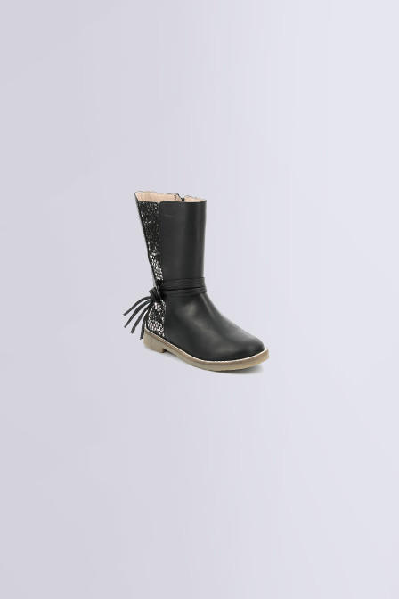 Widol noir métallisé - bottes pour fille - Kids & Co © Widol noir métallisé - bottes pour fille - Kids & Co ©