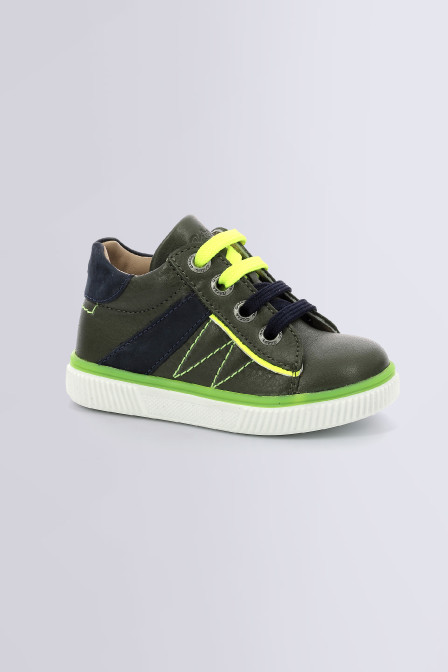Nantib vert foncé, marine et jaune - baskets pour garçon - Kids & Co © Nantib vert foncé, marine et jaune - baskets pour garçon - Kids & Co ©