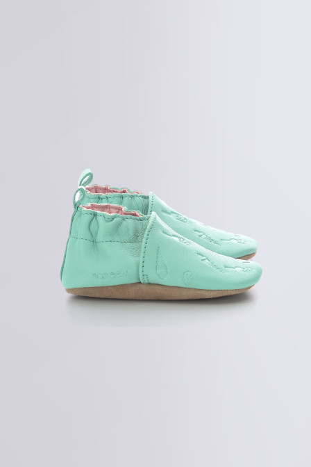 Chaussons Cuir Souple Robeez Fille Sweet Hearts - PitShoes
