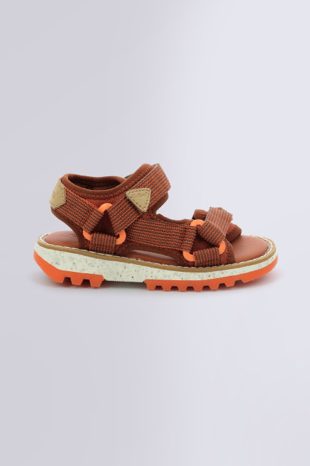 Kickclock - Sandales marron et orange pour garçon de la marque Kickers  - Kids & Co © Officiel