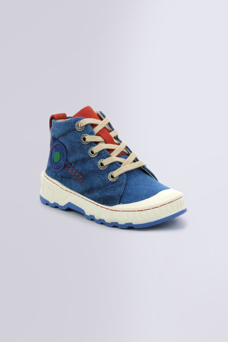 Kickrup - Sneakers Hautes bleu et rouge pour garçon de la marque Kickers - Kids & Co © Officiel Kickrup - Sneakers Hautes bleu et rouge pour garçon de la marque Kickers - Kids & Co © Officiel
